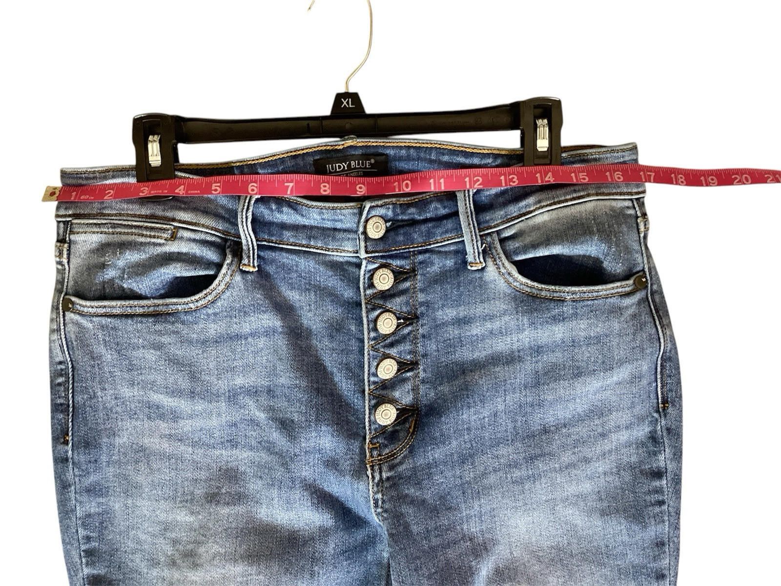 Designer Judy Blue Jeans Womens 13/31 High Rise Button Fly Boot Cut Size 31" - 5 Thumbnail