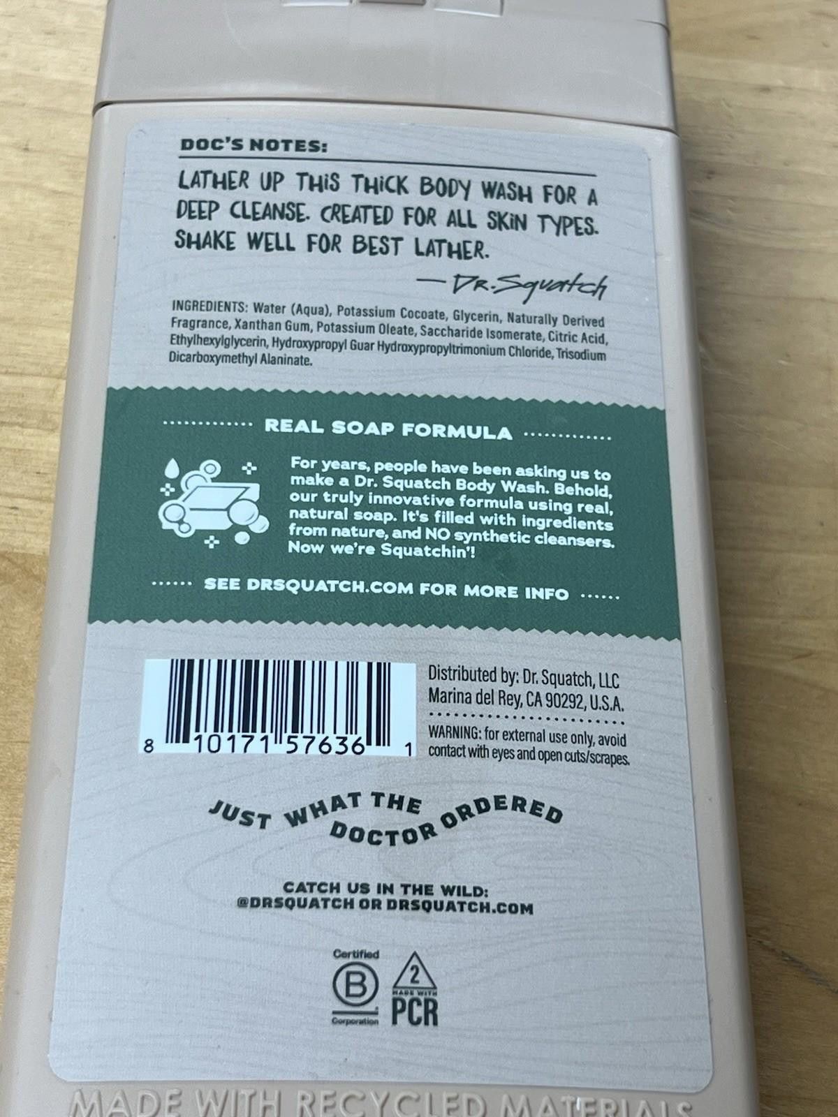 Other DR. SQUATCH Non Exfoliating Body Wash Sierra storm 14 fl oz Size ONE SIZE - 8 Thumbnail