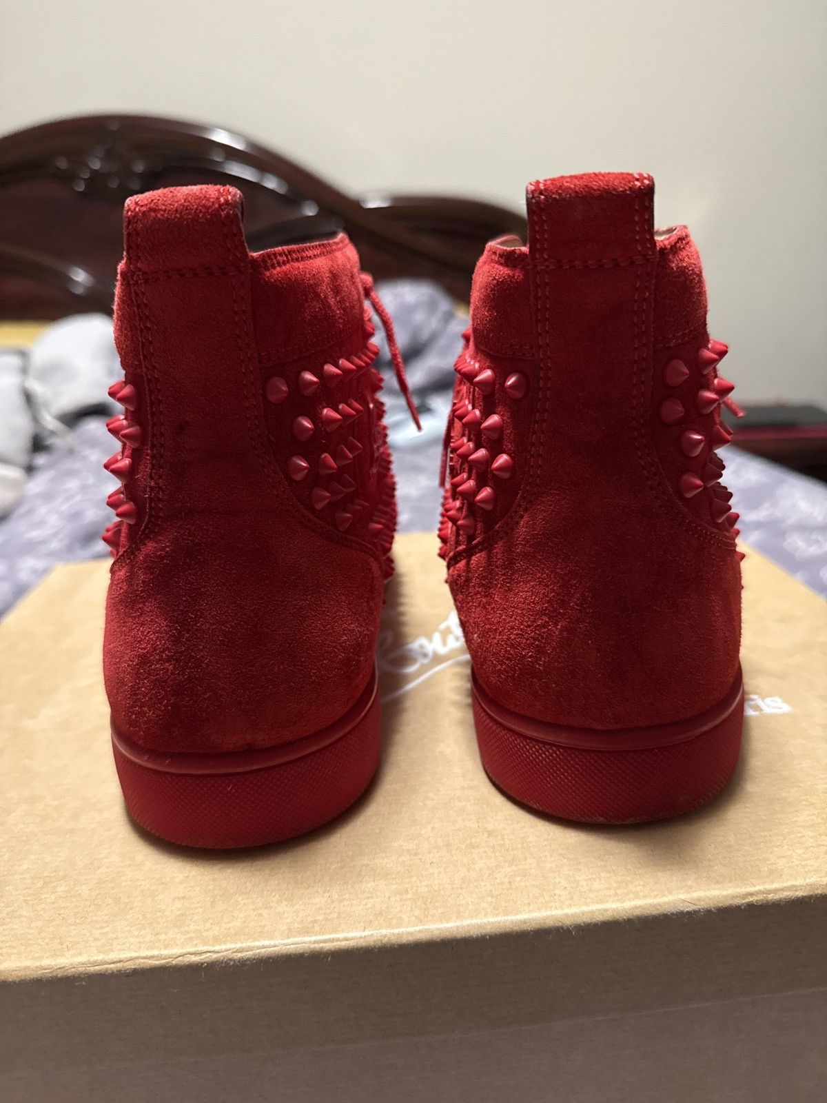 Christian Louboutin Spiked Velour High Top Louboutin 13US Size US 13 / EU 46 - 4 Thumbnail