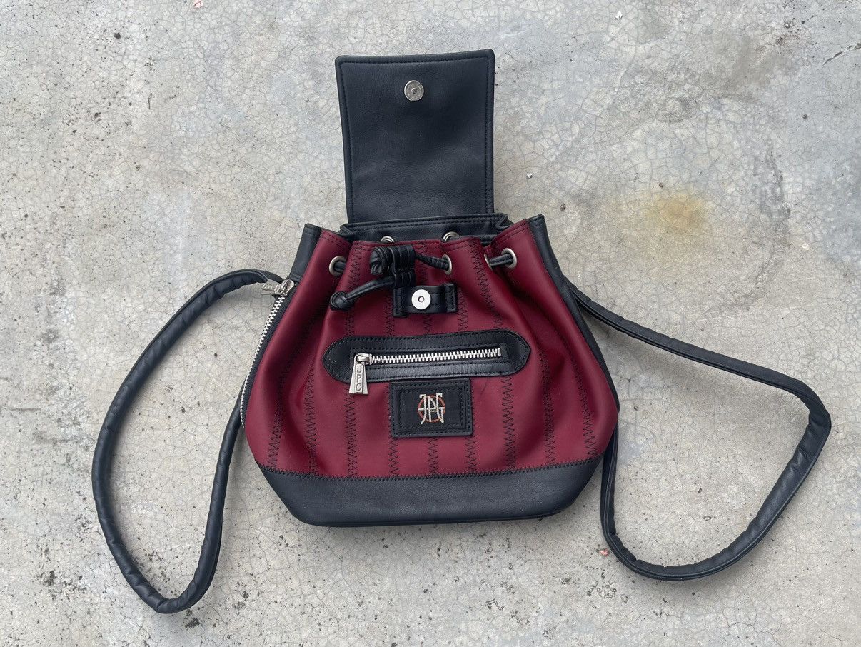 Jean Paul Gaultier × Vintage Jean Paul Gaultier Small Backpack Leather & Nylon Size ONE SIZE - 4 Thumbnail