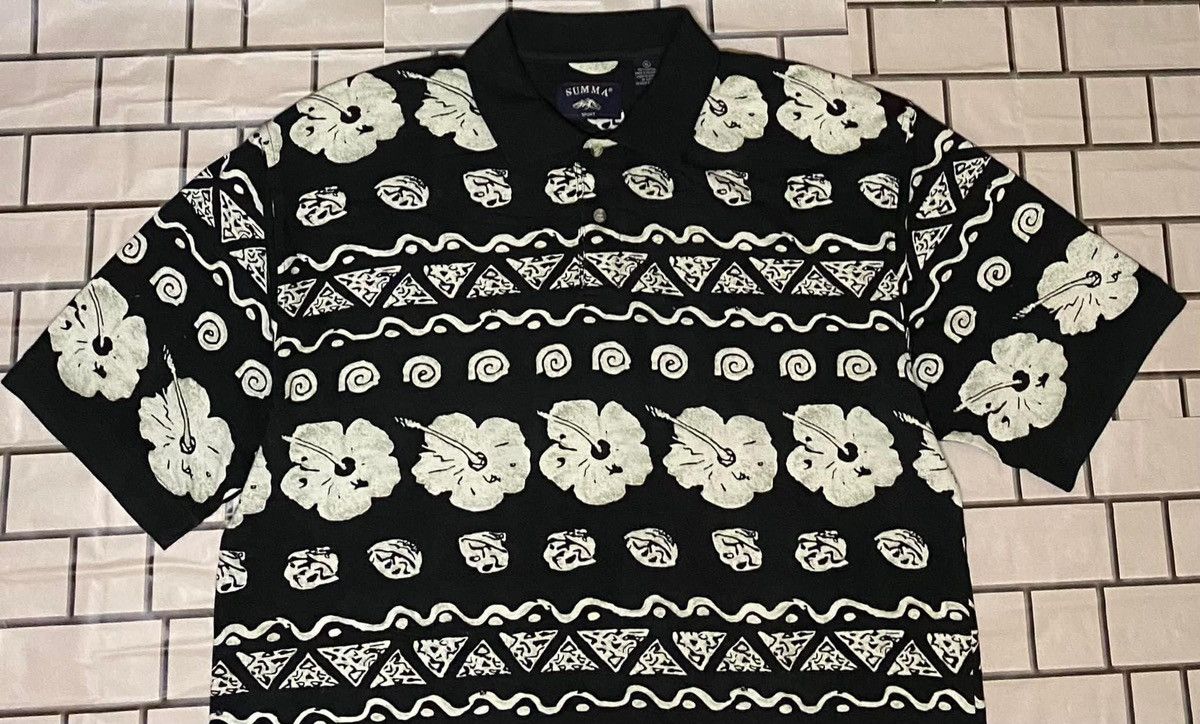 Vintage Vintage polo hawaii aloha full printed Size US L / EU 52-54 / 3 - 5 Thumbnail