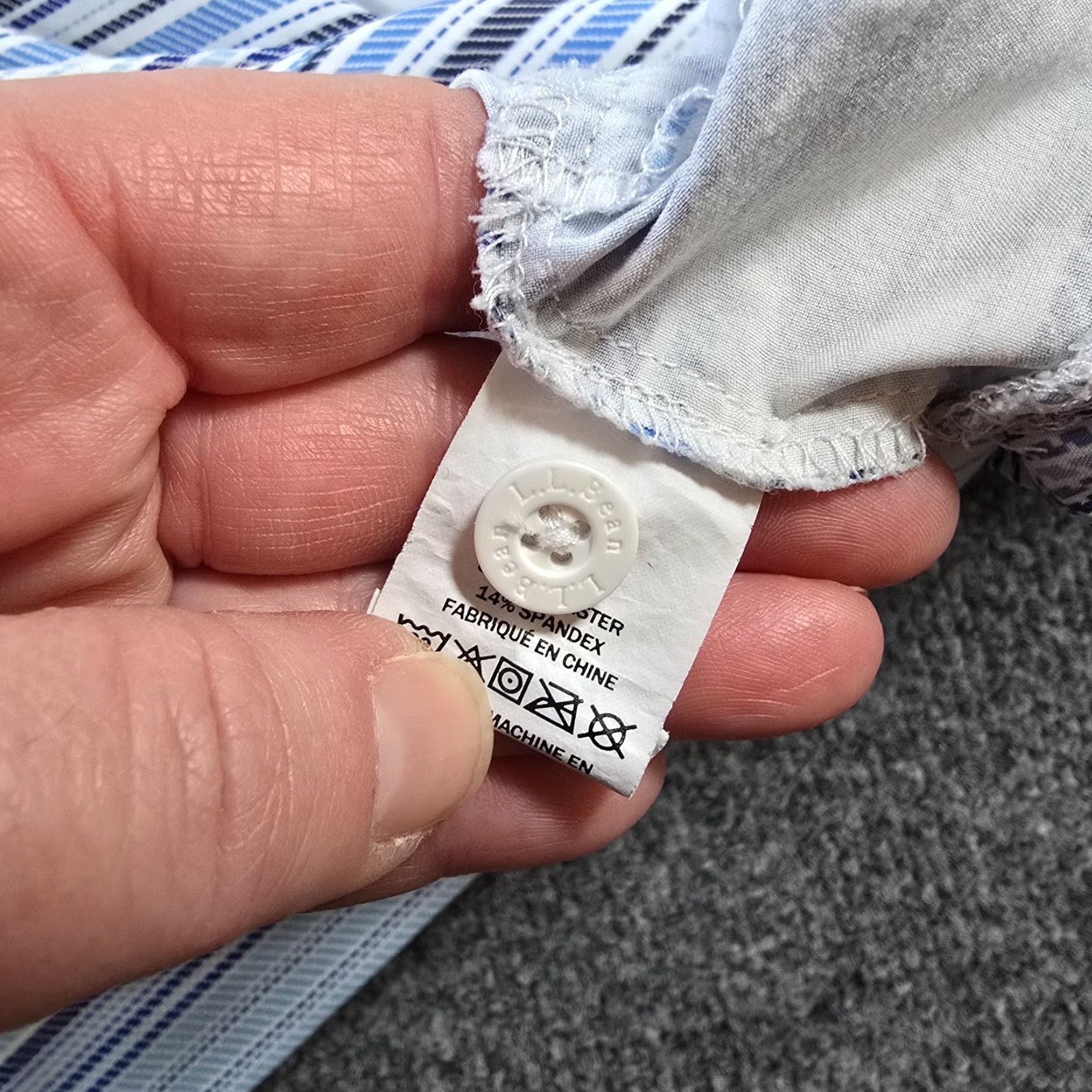 Vintage LL Bean Dress Womens Size Large Blue Striped Sheath Stretchy Performance Casual Size L / US 10 / IT 46 - 7 Thumbnail