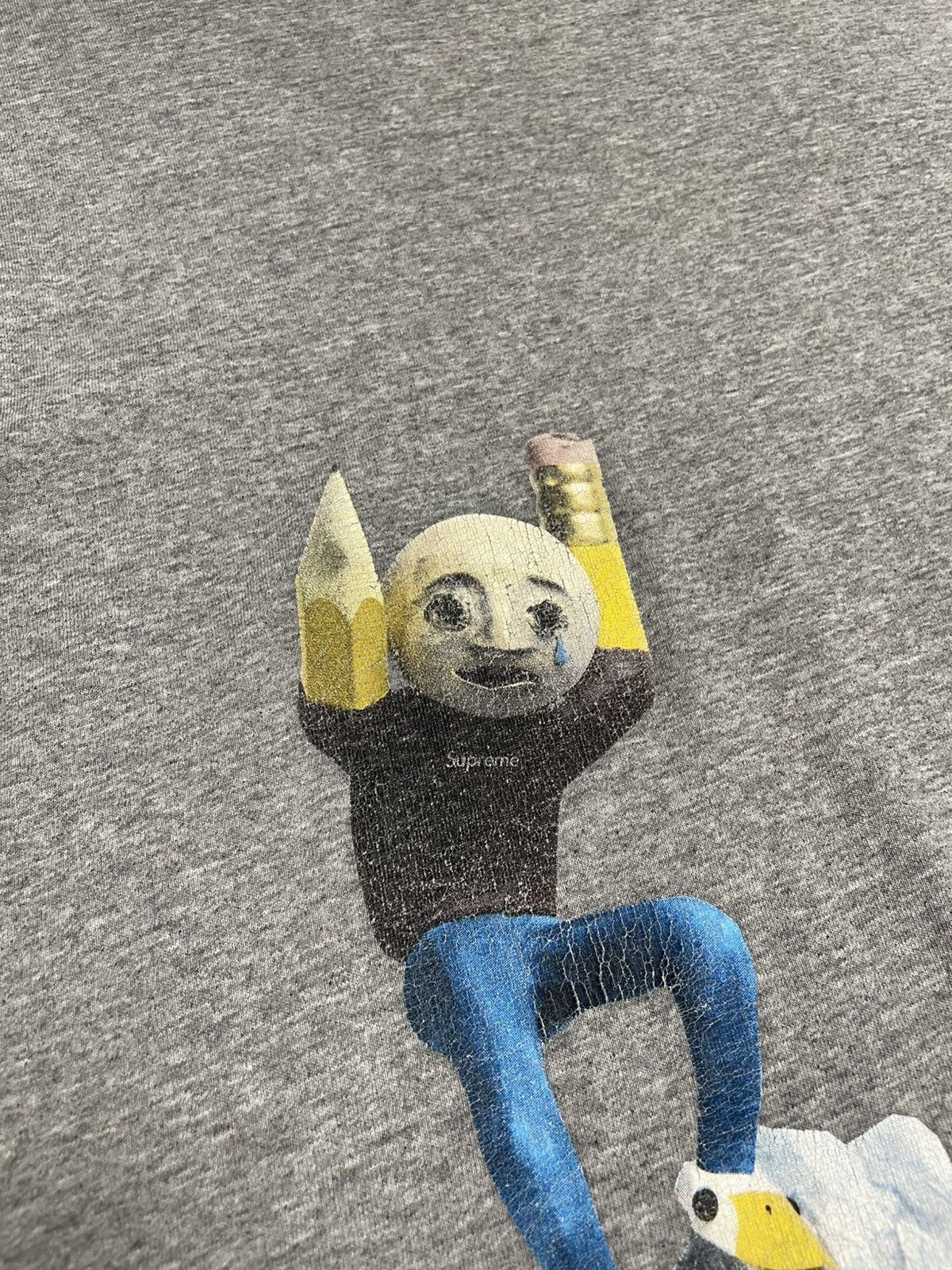 Supreme Supreme x Mike Hill Regretter Grey T-Shirt SS17 Size US M / EU 48-50 / 2 - 5 Thumbnail