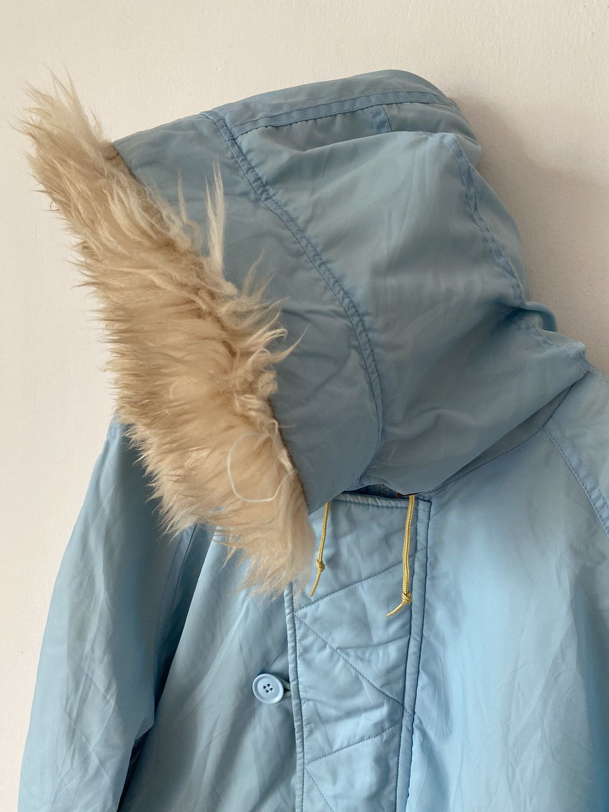 Vintage × Wrangler Vintage Wrangler Lining Fur Hood Bomber Style Flight Jacket Size US L / EU 52-54 / 3 - 10 Thumbnail