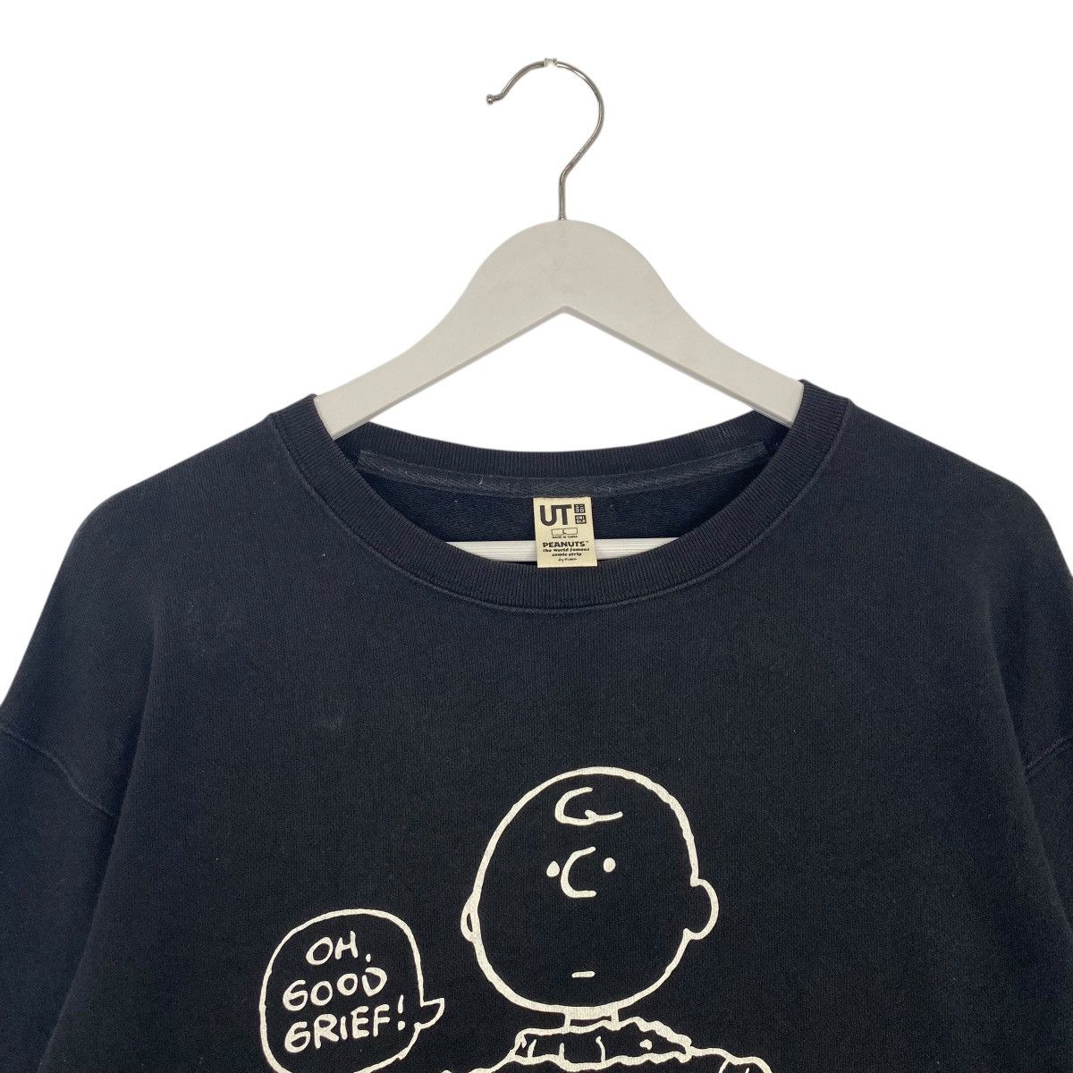 Vintage Vintage Peanuts Snoopy Black Big Logo Pullover Jumper Size L Size US L / EU 52-54 / 3 - 3 Thumbnail
