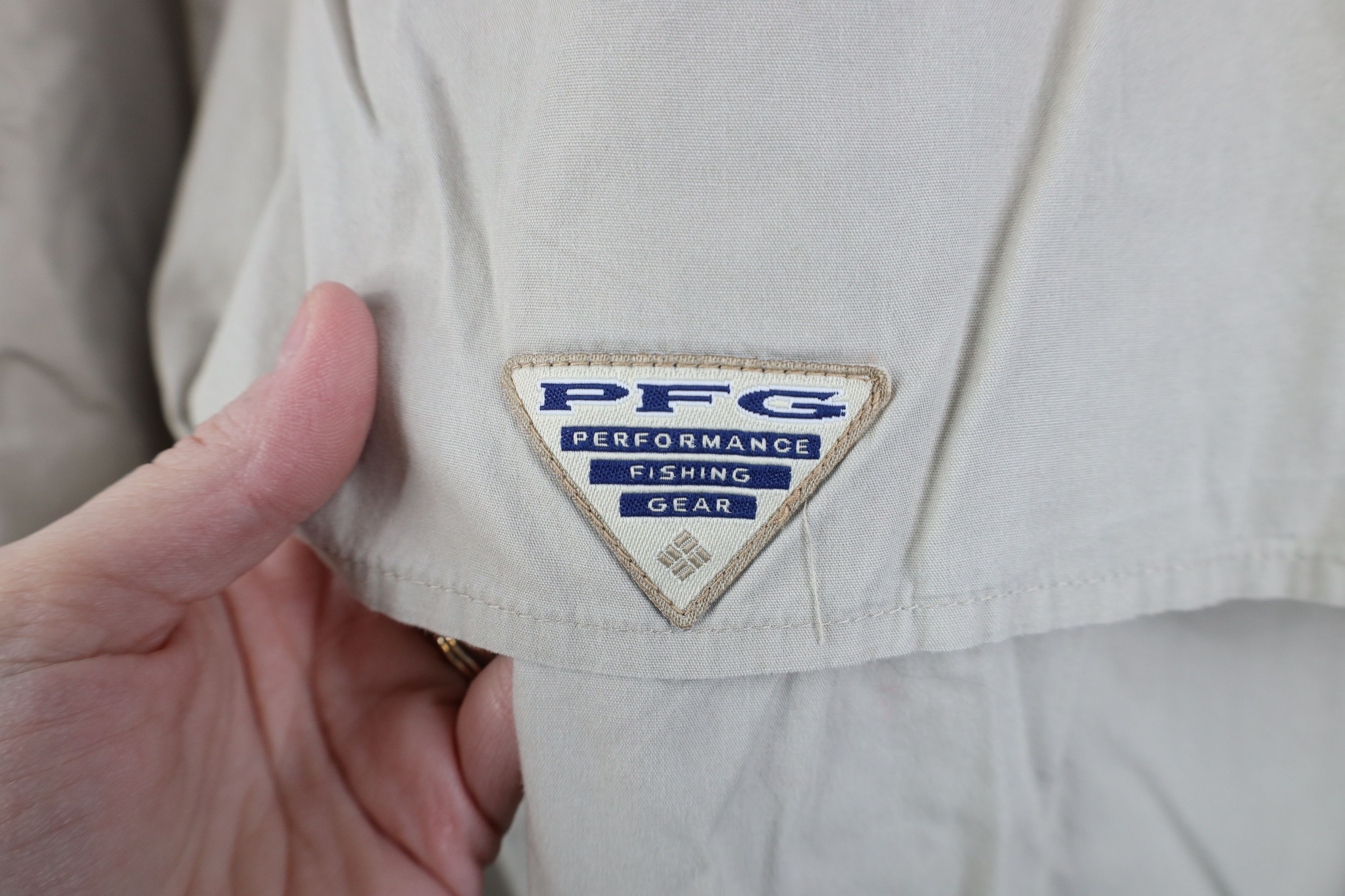 Columbia Columbia PFG Spell Vented Collared Button Shirt Beige Tan Size US XXL / EU 58 / 5 - 11 Thumbnail