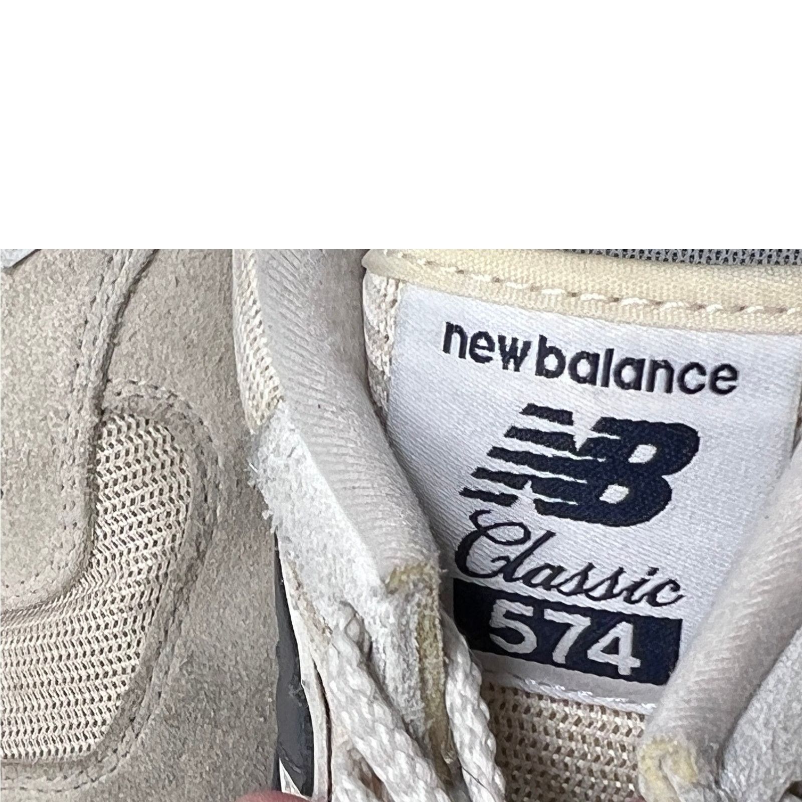 New Balance New Balance 574 Tan Navy Mens 10 Size US 10 / EU 43 - 3 Thumbnail