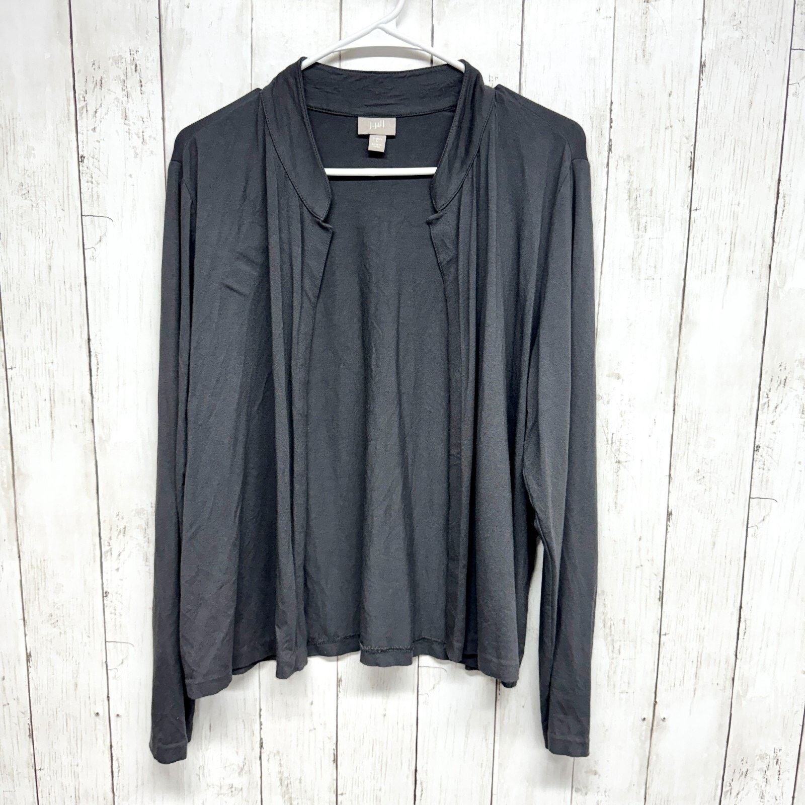 J. Jill J. Jill Wearever Long Cardigan Sweater LG Long Sleeve Knit Size L / US 10 / IT 46 - 1 Thumbnail