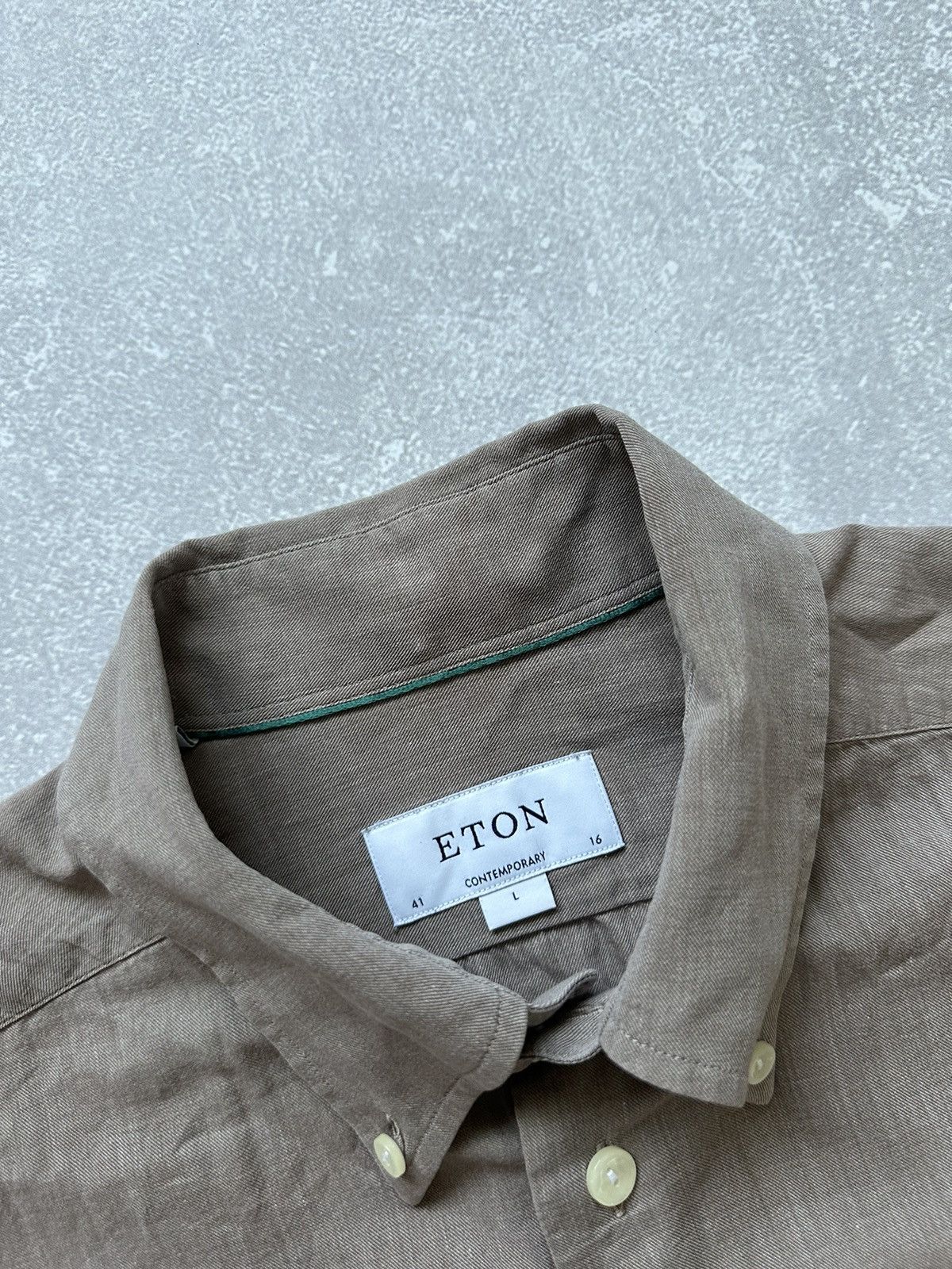 Eton shirts for men Eton size L beige long sleeve Size US L / EU 52-54 / 3 - 3 Thumbnail