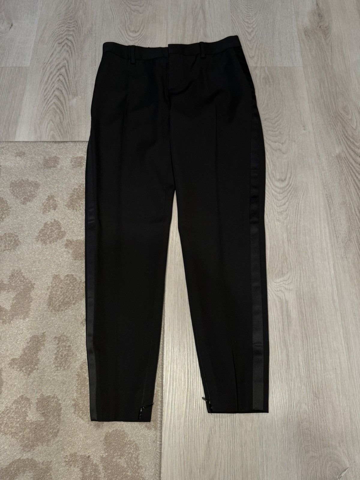 Saint Laurent Paris s/s 2019 silk side seam wool pants!! Size US 28 / EU 44 - 1 Thumbnail