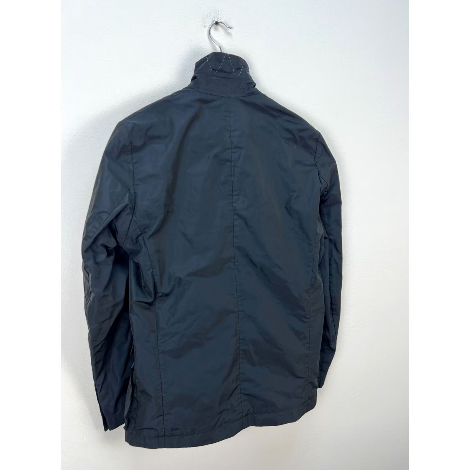 Vintage Holland Esquire Jacket Mens Nylon Blazer Light Size S Dark Blue Black Mixed Buttons Regular Fall Spring Shop Size 36R - 7 Thumbnail