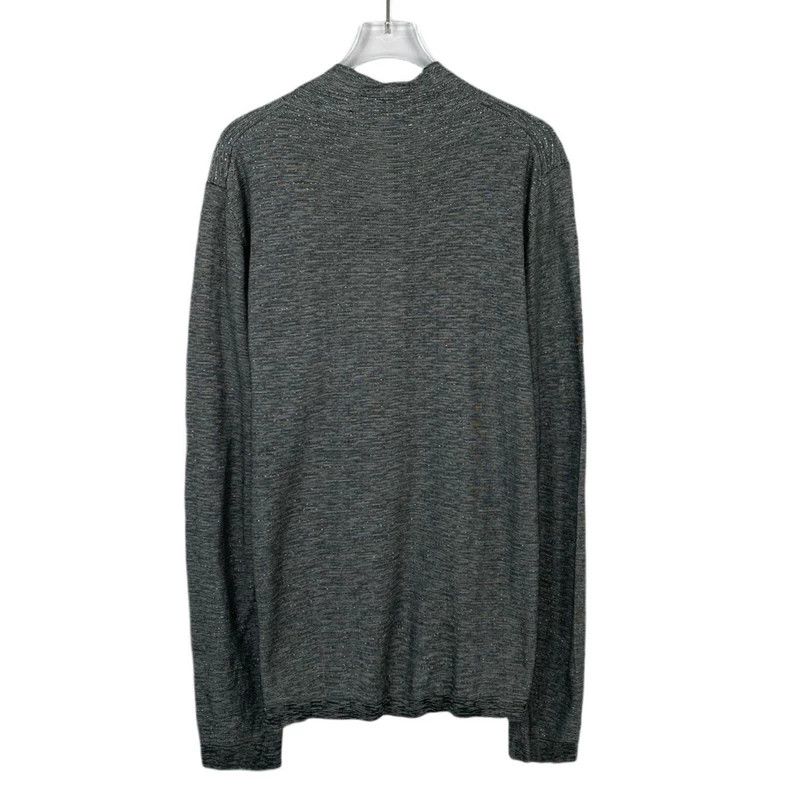 Dior Dior Logo embroidery turtleneck gray striped mulberry silk Size US M / EU 48-50 / 2 - 2 Thumbnail