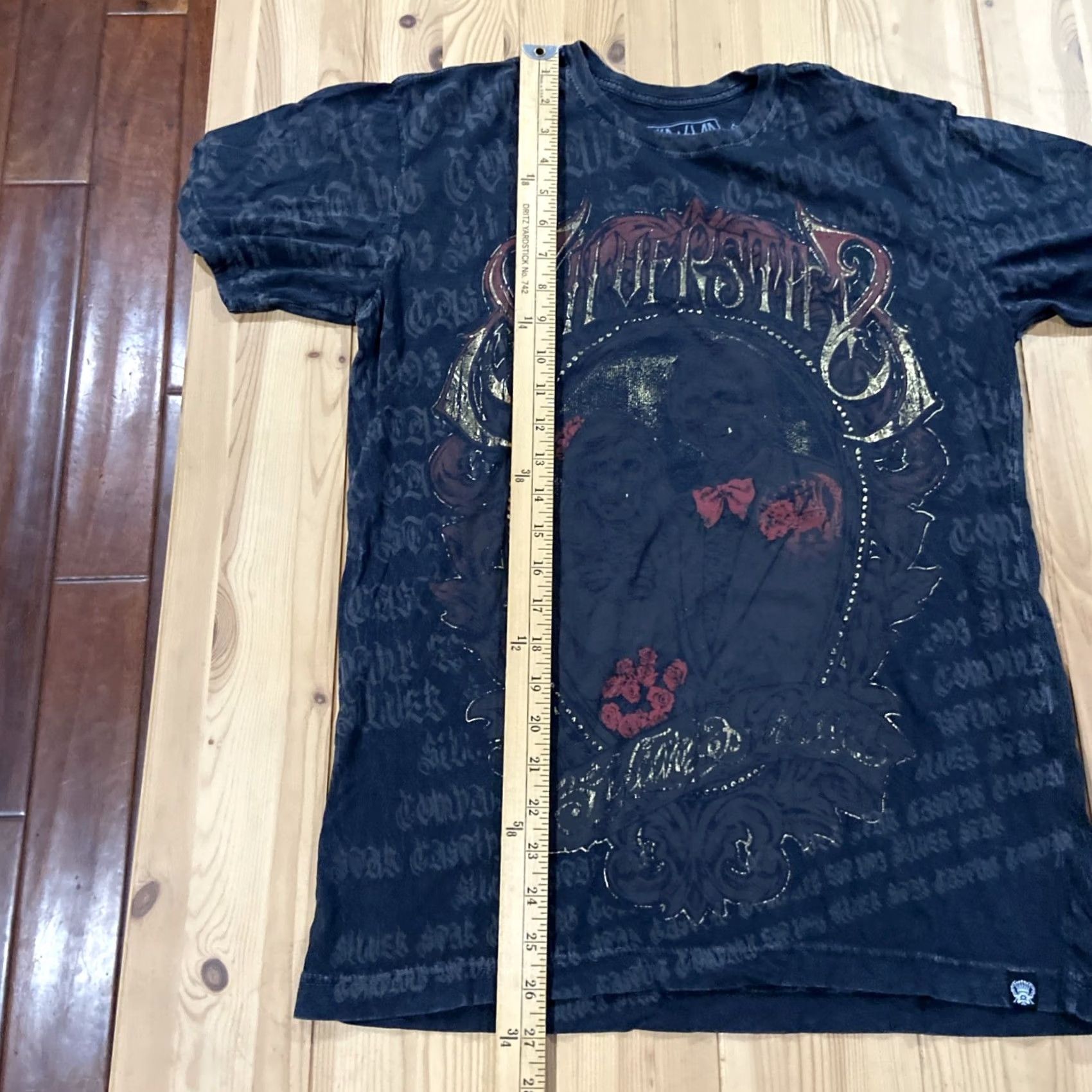 Vintage Y2k Silverstar Skull Graphic Print T Shirt Mens S Black Grunge Streetwear AOP Shirt Size US S / EU 44-46 / 1 - 6 Thumbnail