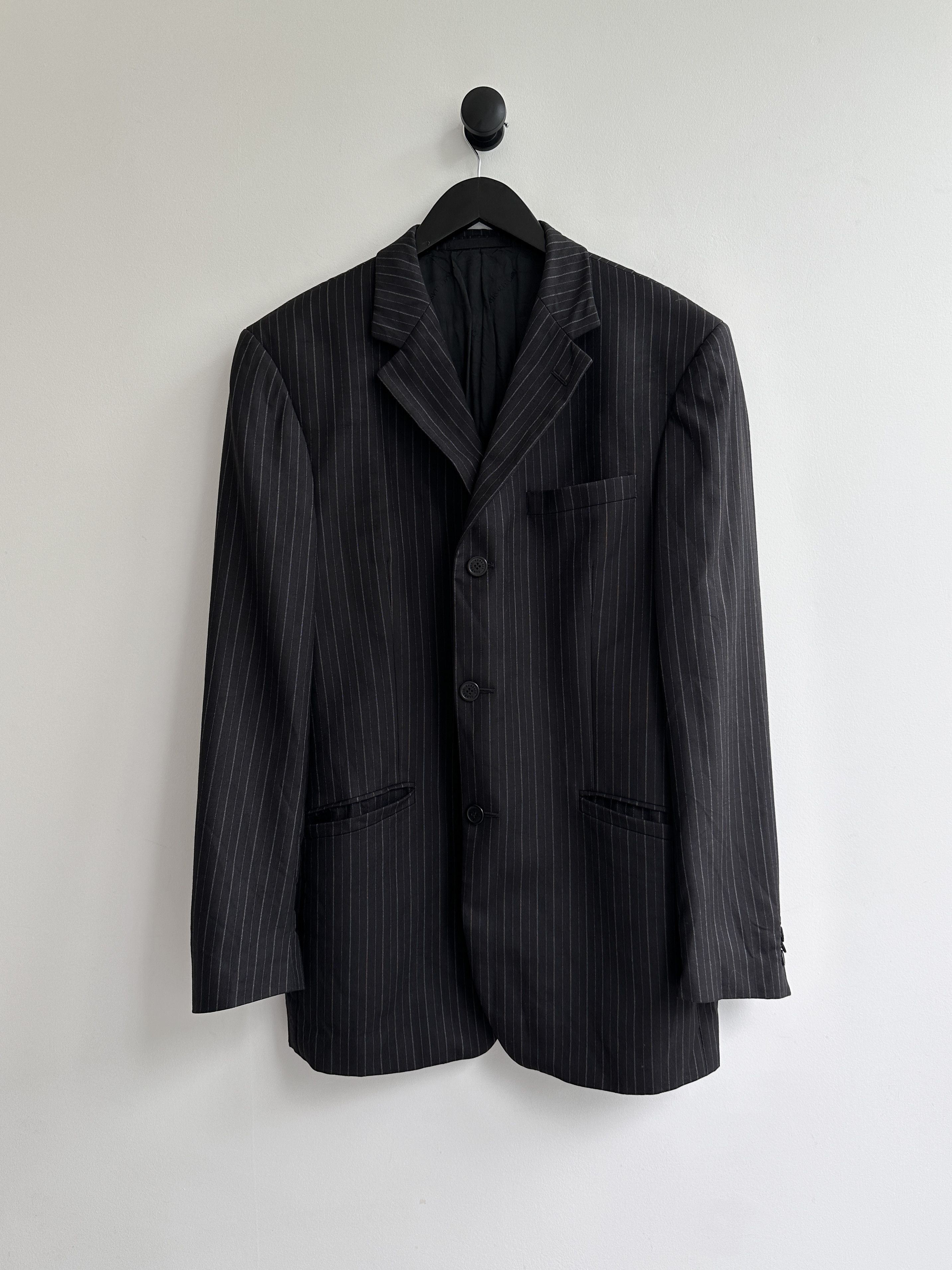 Versace Classic Black Striped Blazer Jacket