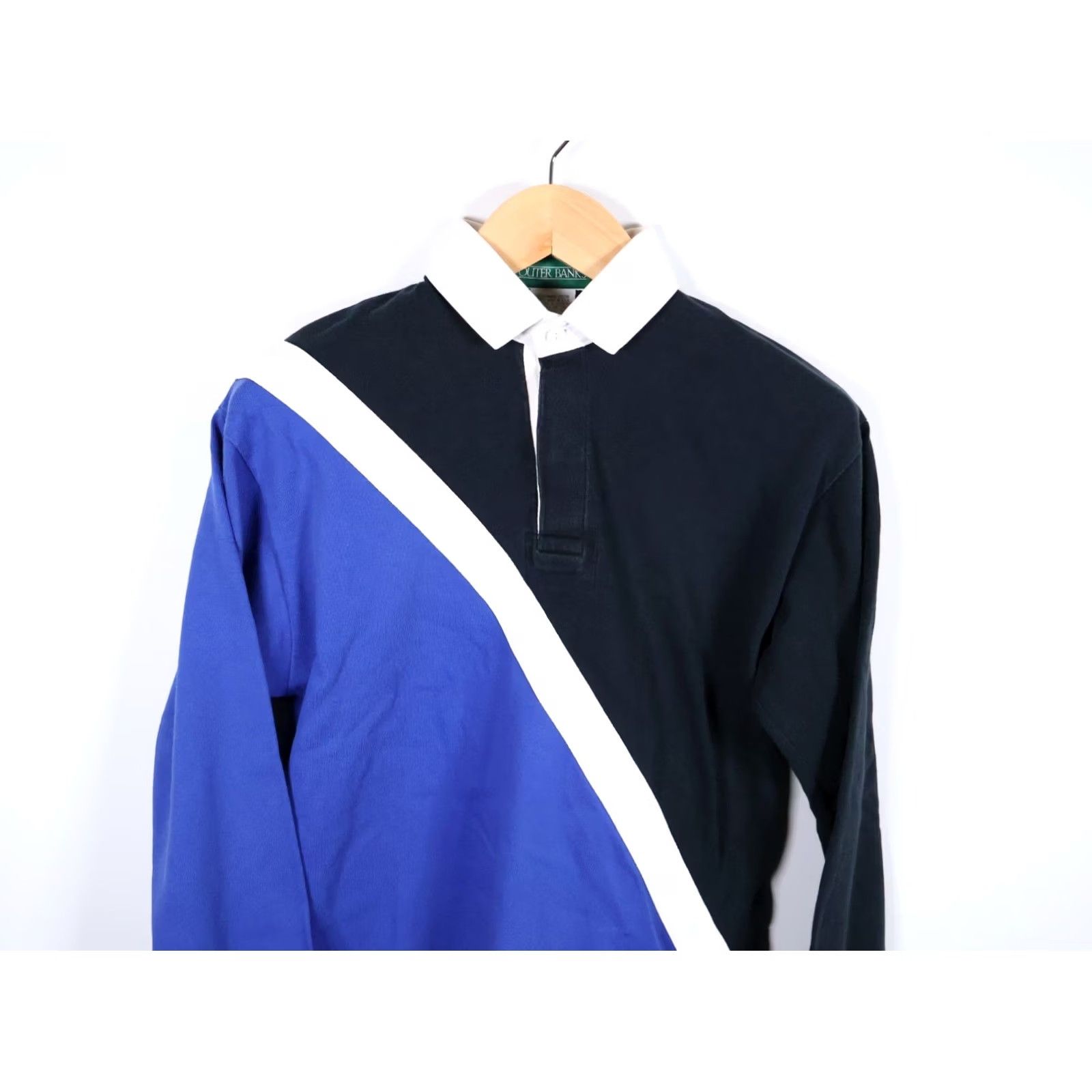 Vintage VINTAGE Outer Banks Rugby Shirt Men's M Blue Striped Polo Long Sleeve Collared Preppy 90s Size US M / EU 48-50 / 2 - 4 Thumbnail