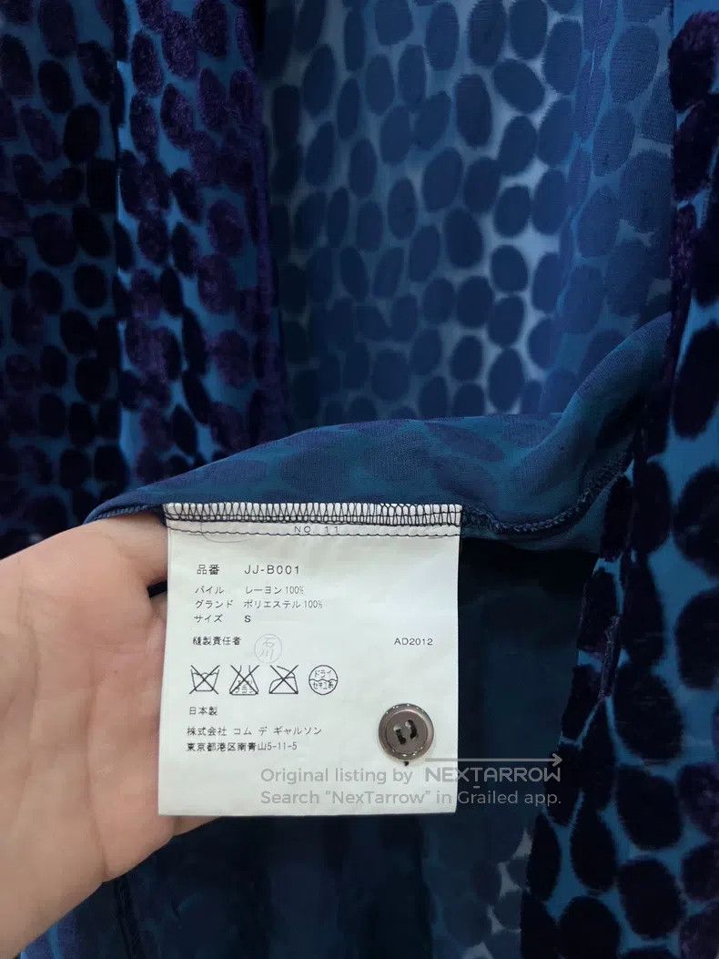 Junya Watanabe Junya Watanabe Purple Velvet Polka Dot Transparent Shirt Size S / US 4 / IT 40 - 7 Thumbnail