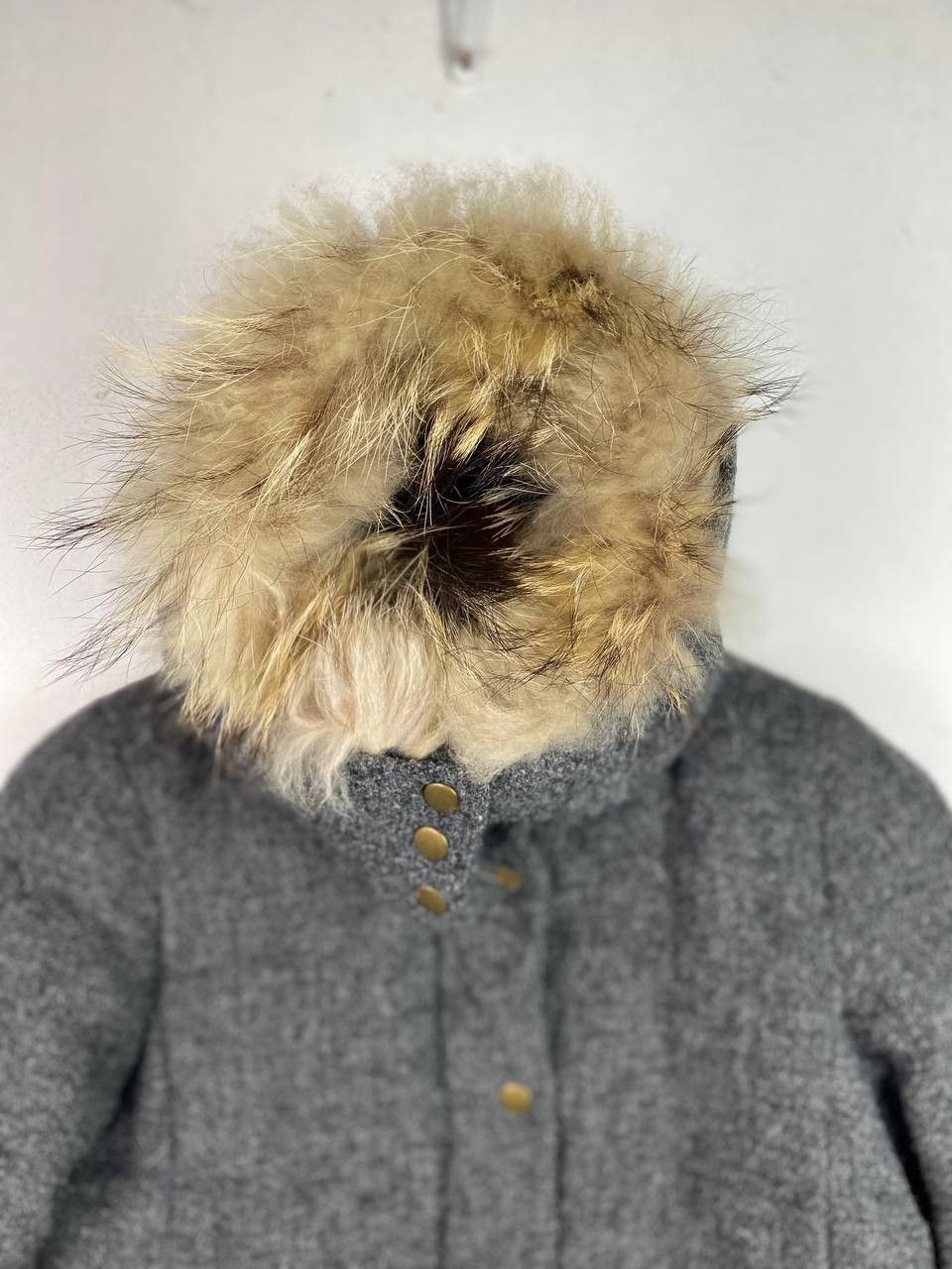 Harris Tweed Harris Tweed Puffer Coat with Fur Hood Size US M / EU 48-50 / 2 - 2 Thumbnail