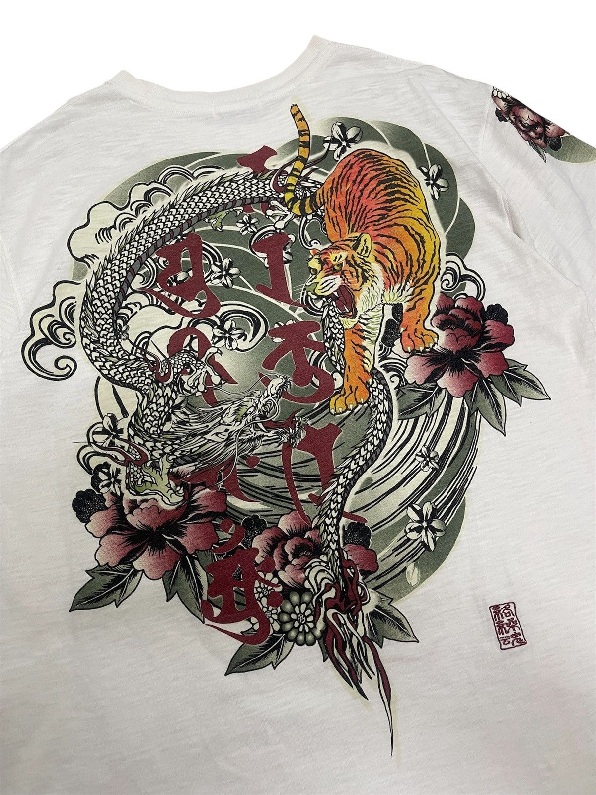 Karakuri Tamashii Y2K Karakuri Tamashii Dragon VS Tiger Overprint Sukajan Tee Size US L / EU 52-54 / 3 - 7 Thumbnail