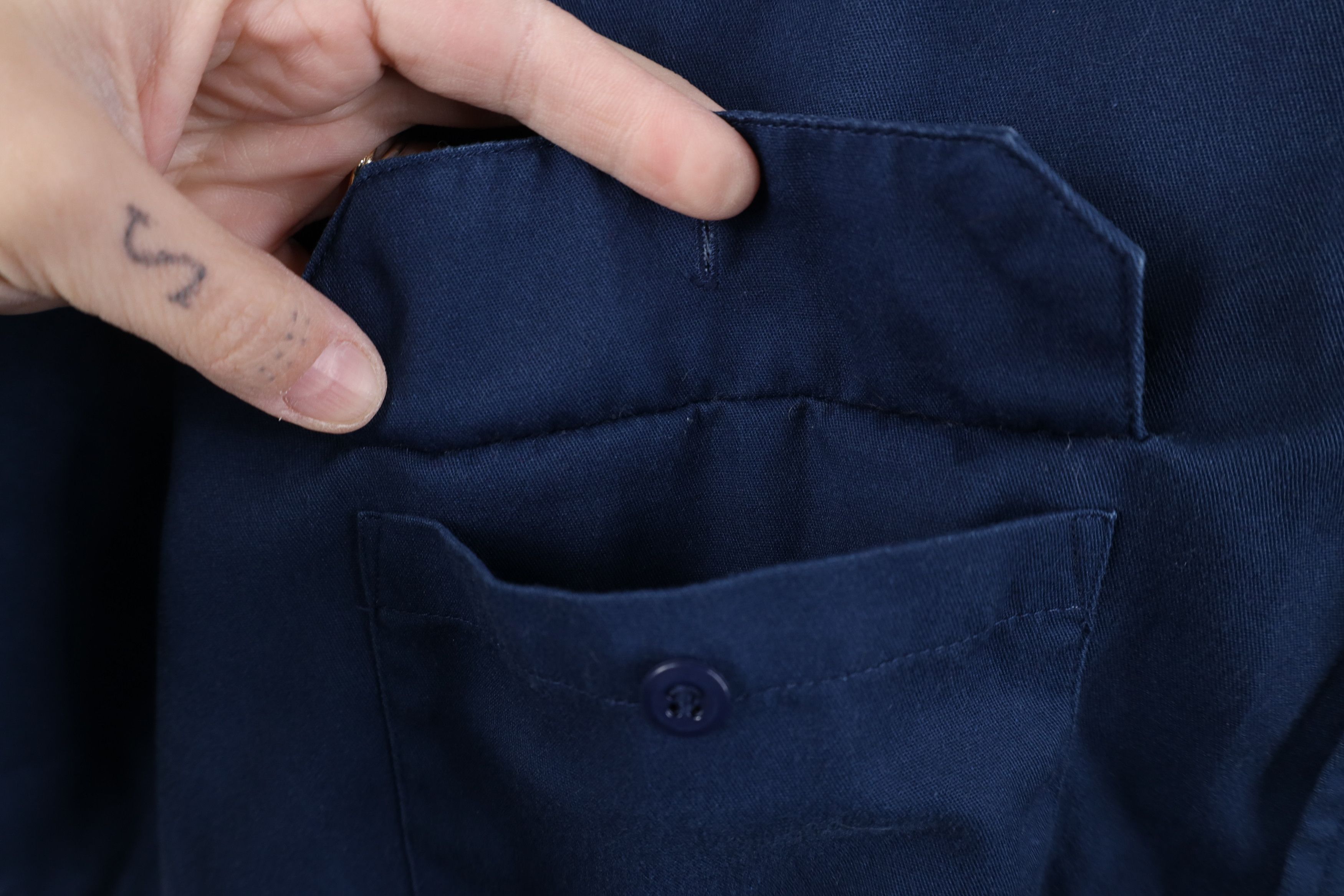 Vintage Vintage 90s Streetwear Workwear Mechanic Button Shirt Blue Size US XXL / EU 58 / 5 - 6 Thumbnail