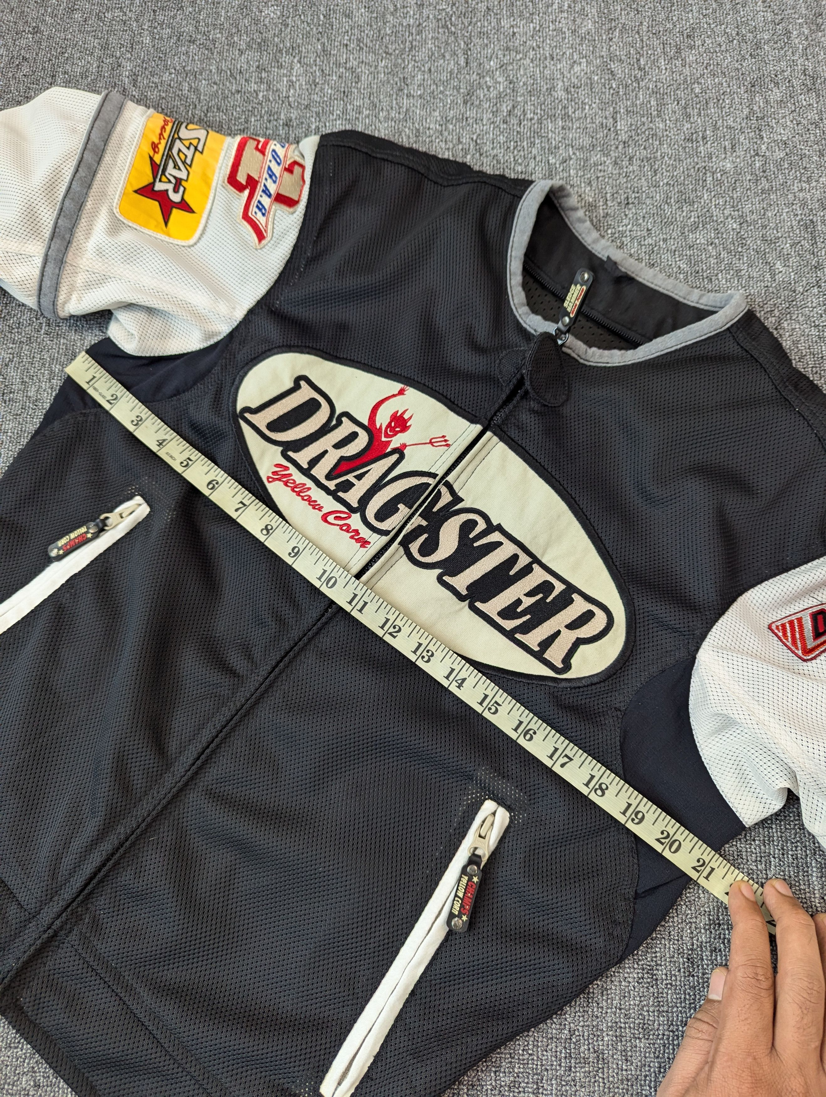 YELLOW CORN Vintage 90s Yellow Corn Dragster Bikers Jacket Size US L / EU 52-54 / 3 - 19 Thumbnail