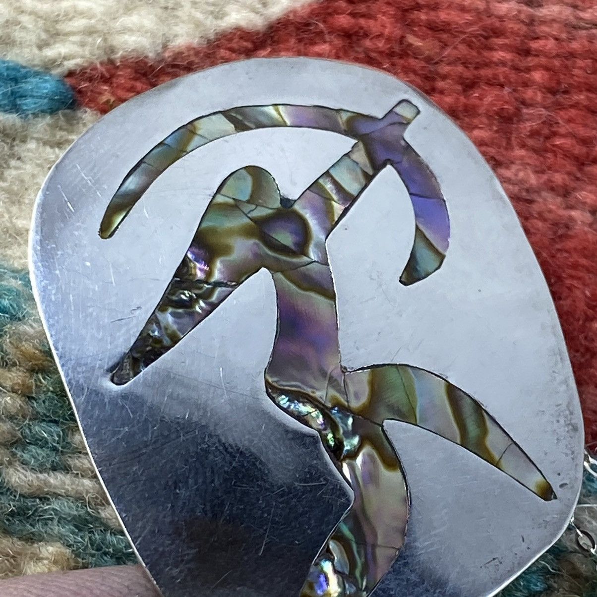 Kapital × Vintage Vtg 70s Taxco Sterling Silver Abalone Tribal Archer Necklace Size ONE SIZE - 5 Thumbnail