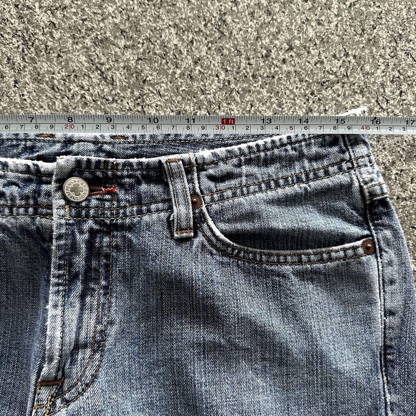 Lucky Brand Lucky Brand Jeans Women's 4 Short Low Rise Dungarees USA 31x28 Blue Denim 100% Cotton Bootcut 5-Pocket Womens XS-XL Size 30" / US 8 / IT 44 - 6 Thumbnail