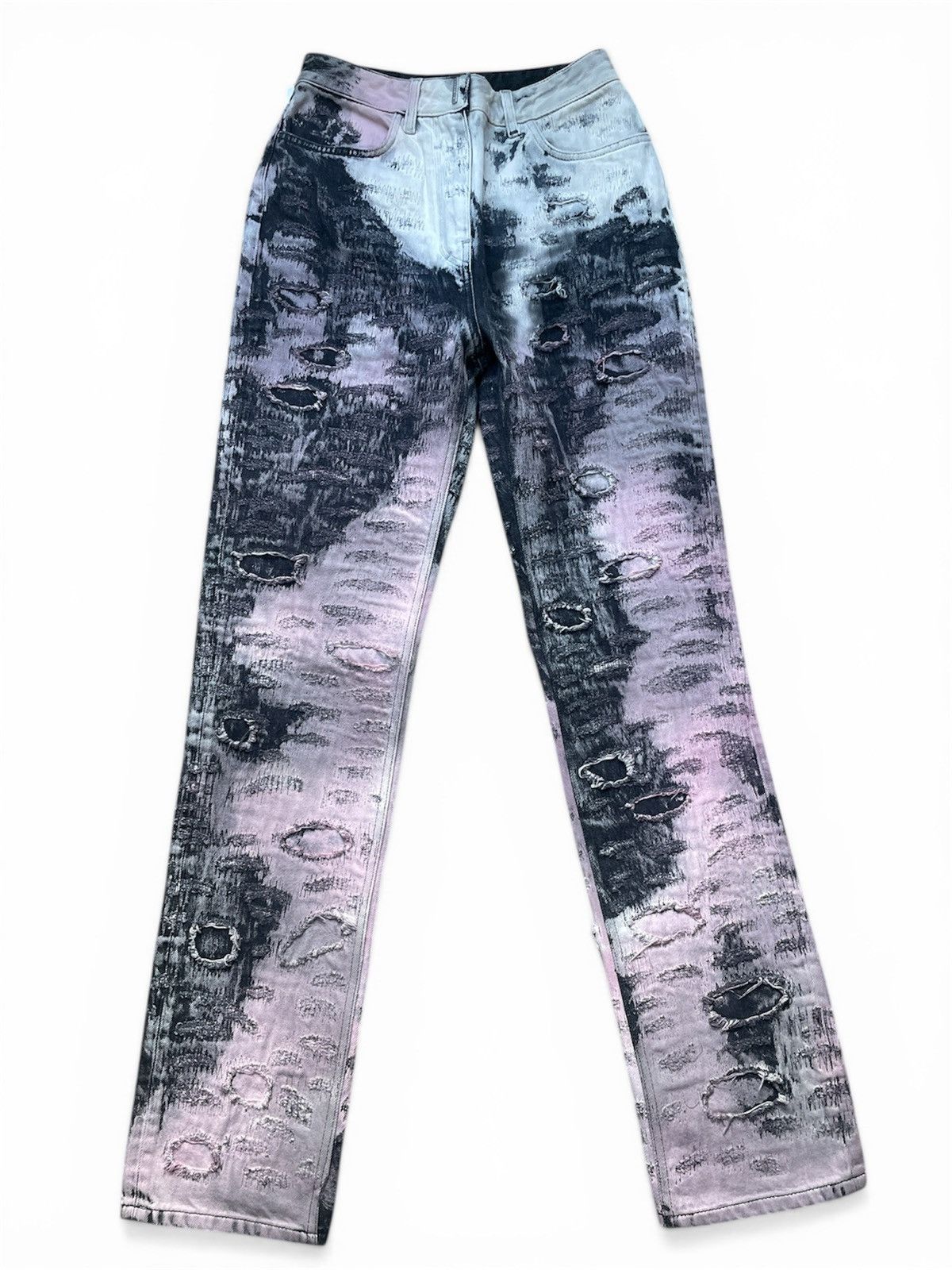 Givenchy Givenchy SS23 distressed two-tone pink denim Size 27" / US 4 / IT 40 - 1 Thumbnail