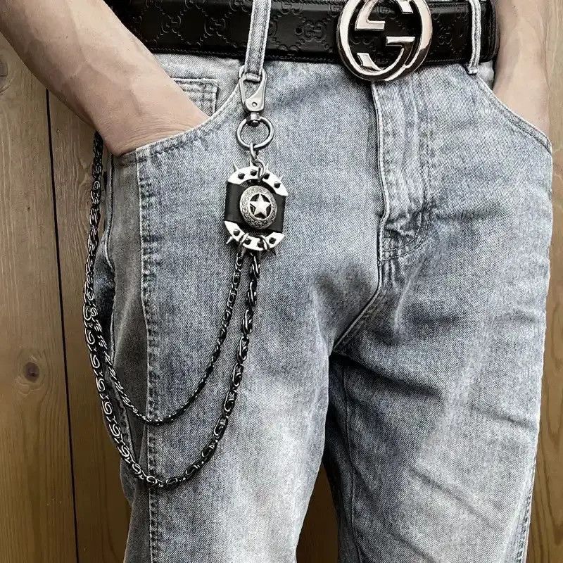 Vintage Punk Star Wallet Belt Keychain Size ONE SIZE - 1 Thumbnail