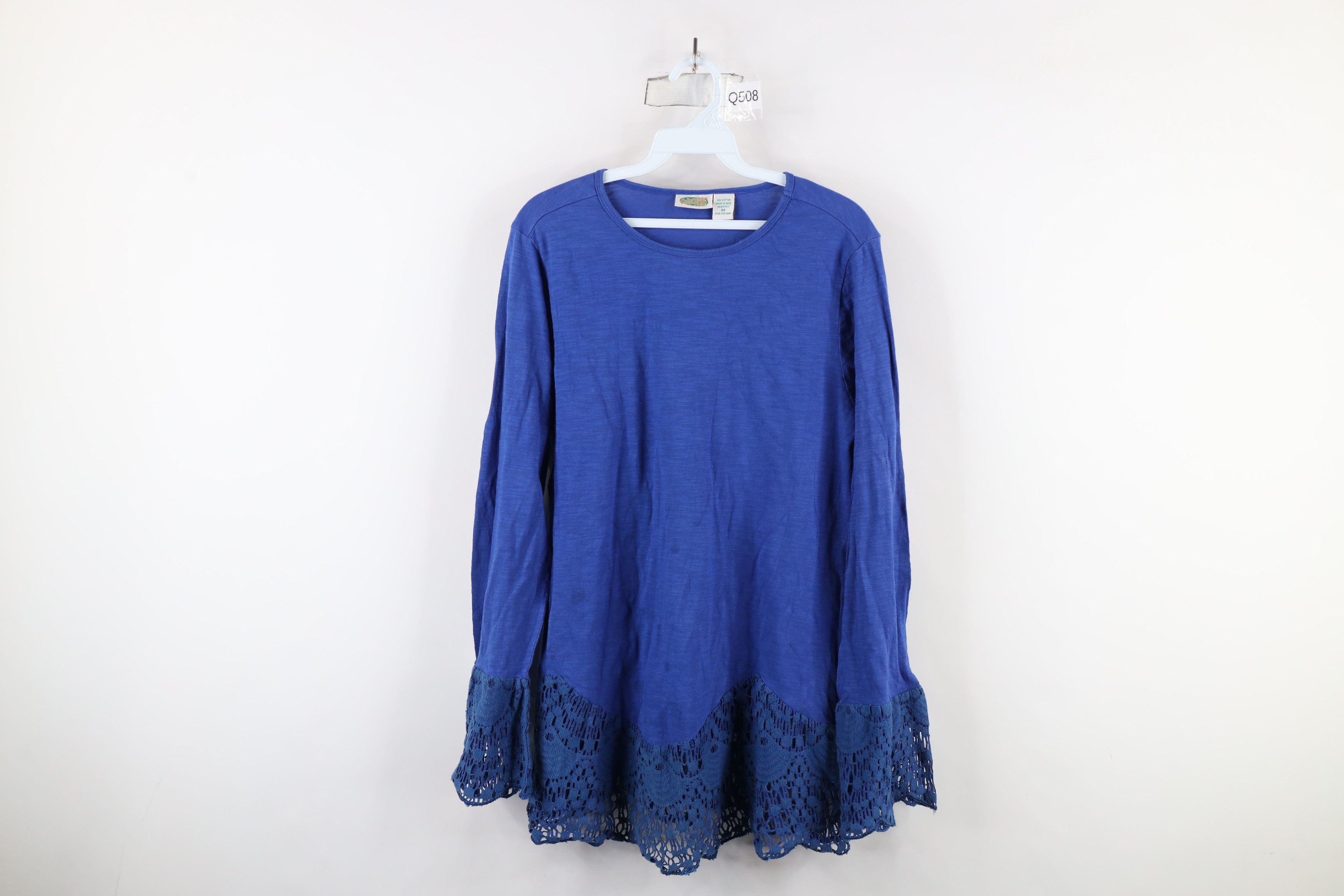 Vintage Vintage Y2K Baby Doll Chic Lace Flared Tunic T-Shirt Size M / US 6-8 / IT 42-44 - 1 Thumbnail