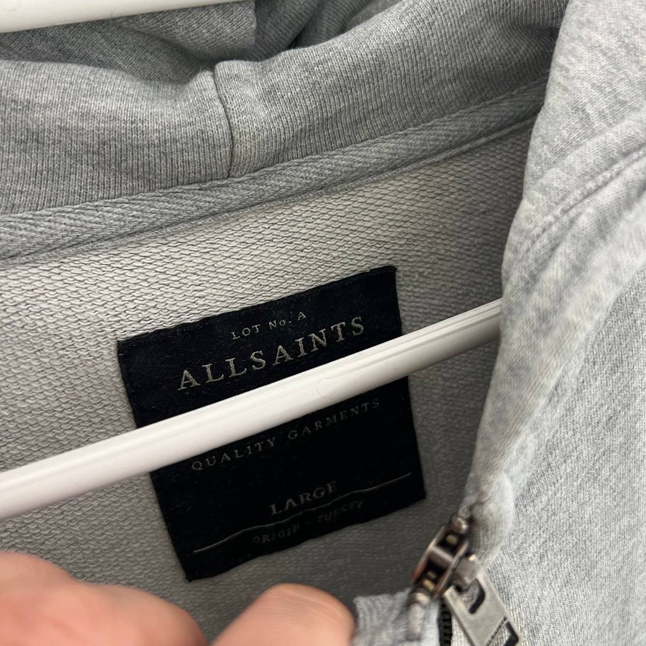 Allsaints Luxury AllSaints Mini Logo Zip Up Oversized Hoodie Size US L / EU 52-54 / 3 - 4 Thumbnail