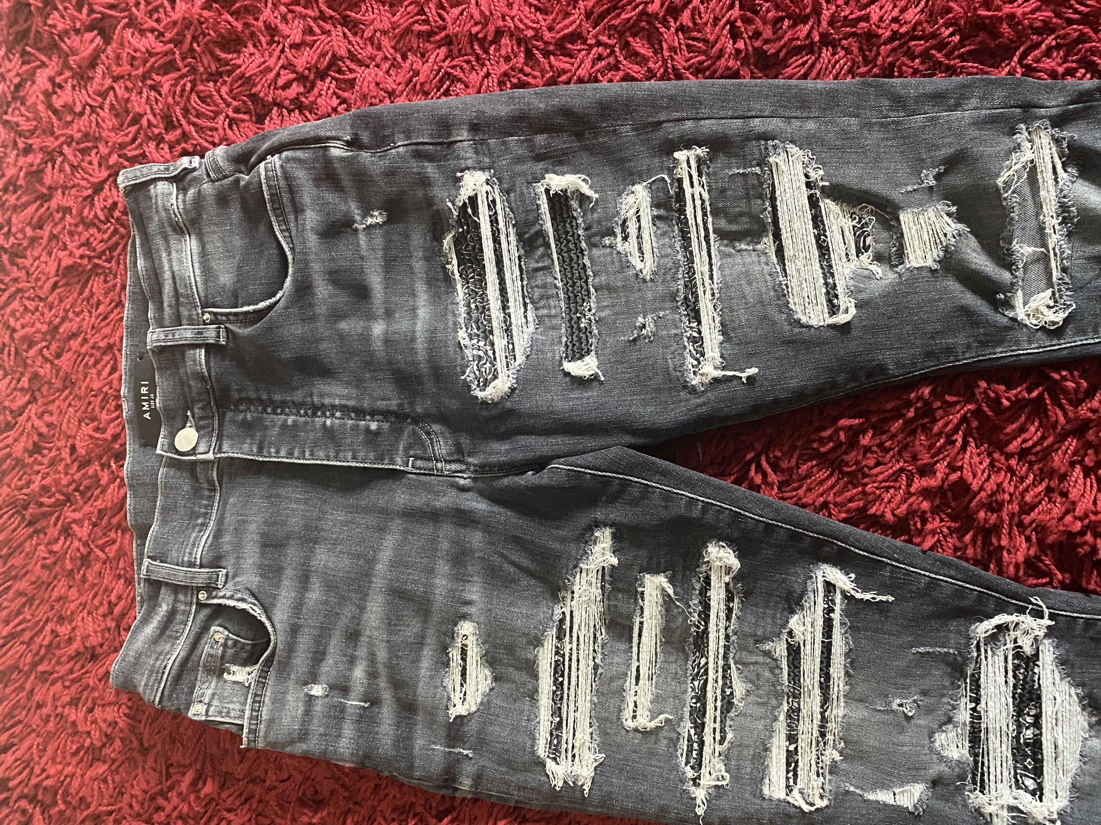 Amiri Amiri Black Bandanna Thrashers jeans Size US 33 - 2 Thumbnail