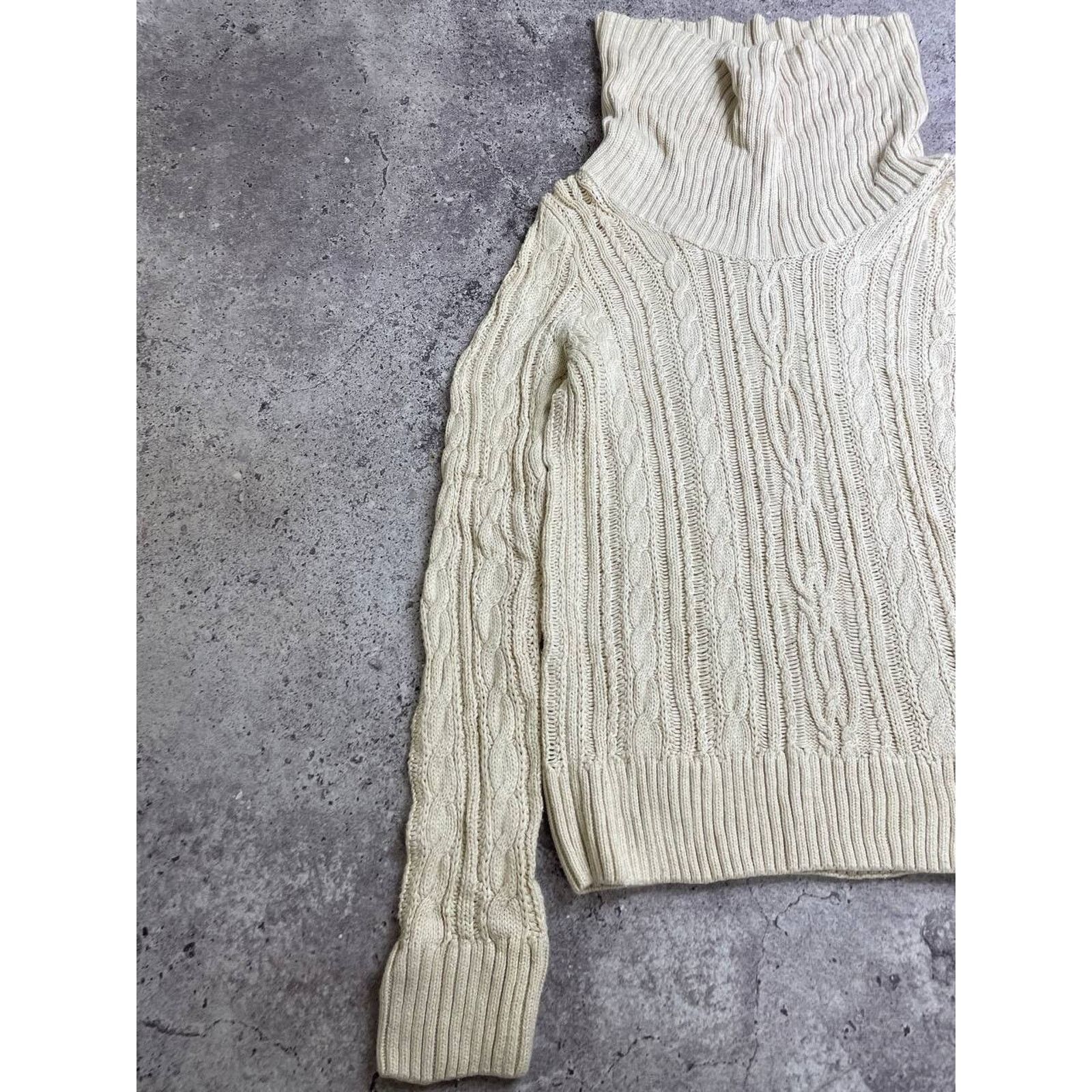 Vintage Vintage Jeanne Pierre Cable Knit Turtleneck Sweater Size S Size S / US 4 / IT 40 - 3 Thumbnail