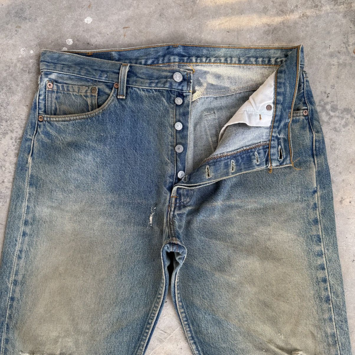 Levi's Vintage Clothing Vintage 95' Levi's 501 USA Button fly Rusty Faded Denim Jean Size US 36 / EU 52 - 4 Thumbnail