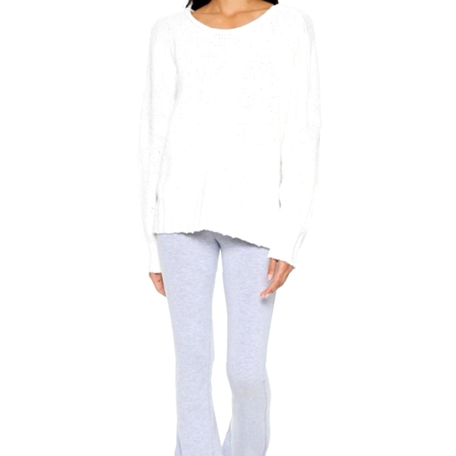 Forever 21 Forever 21 Women's Sweater Crossover Tie-Back White Large- Knit - NEW Size L / US 10 / IT 46 - 2 Thumbnail