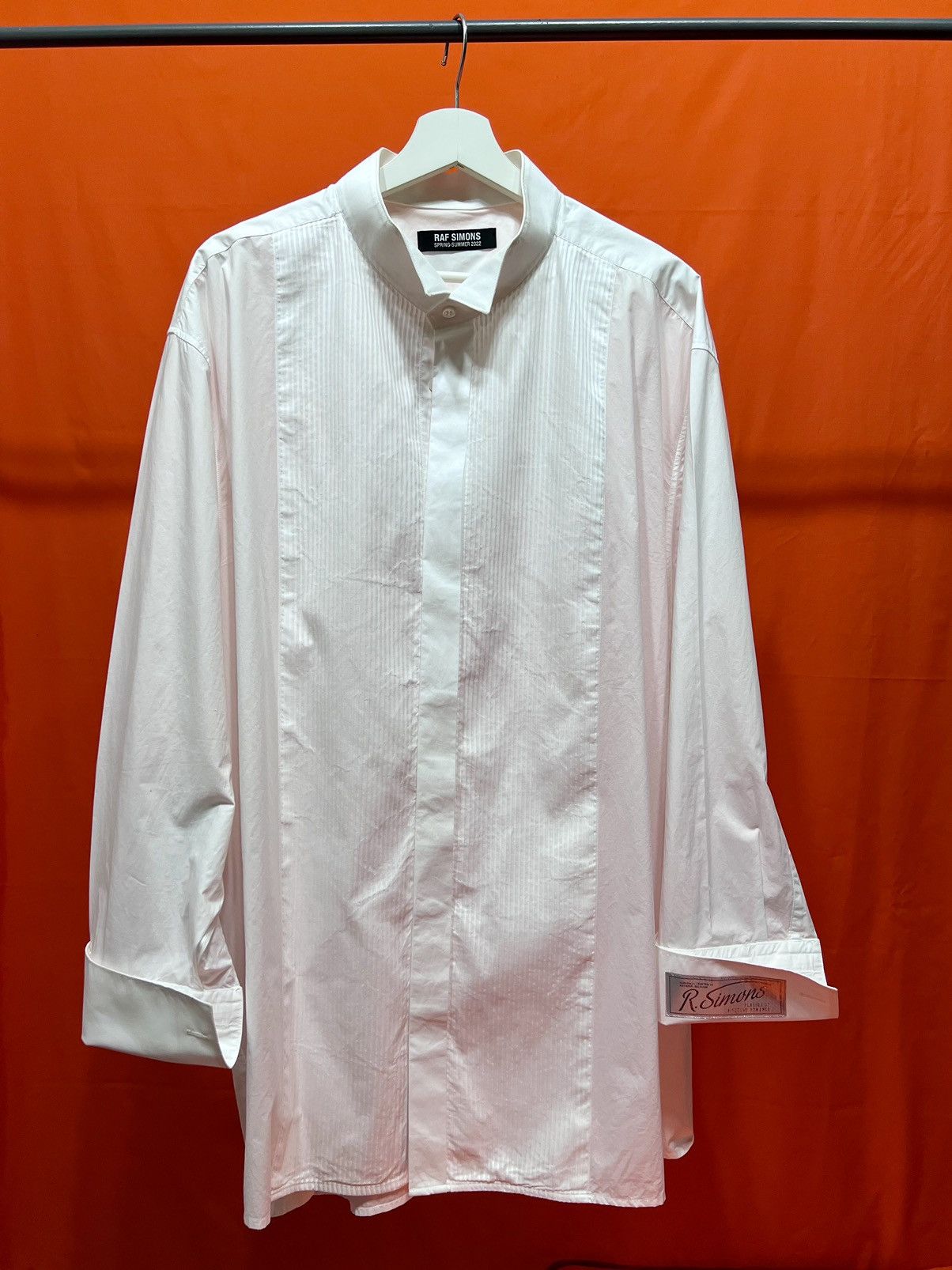 image of Raf Simons Jumbo Sized Tuxed Shirt, 2022 in White, Men's (Size 2XL)