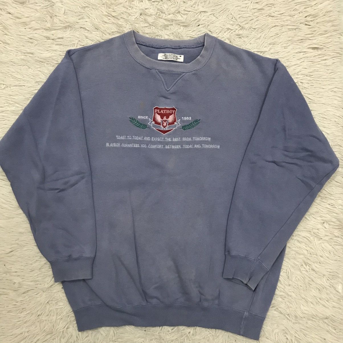Playboy × Vintage VINTAGE 90s PLAYBOY WRITING LABEL CREWNECK SWEATSHIRT Size US M / EU 48-50 / 2 - 8 Thumbnail