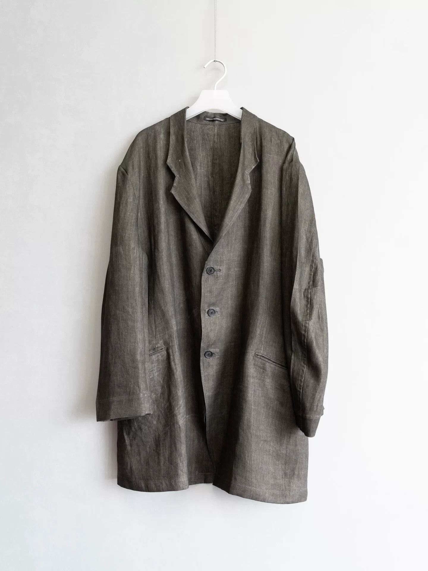 Yohji Yamamoto yohji yamamoto ink-dyed linen jacket Size US M / EU 48-50 / 2 - 1 Thumbnail