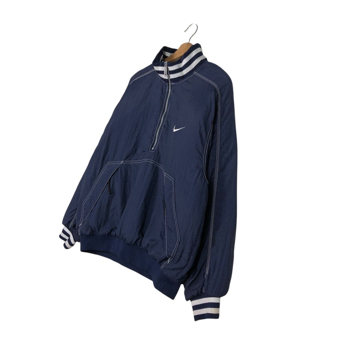 Nike 🔥VINTAGE BOMBER JACKET NIKE HALF ZIPPER BIG SWOOSH Size US M / EU 48-50 / 2 - 5 Thumbnail