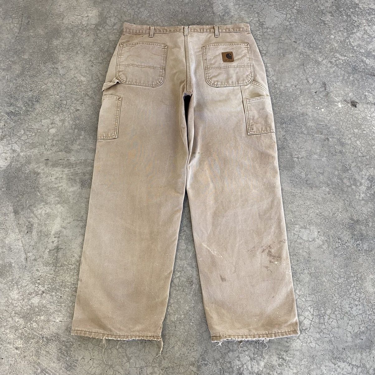 Carhartt VTG Carhartt Blanket Lined Distressed Dirty Carpenter Pants Size US 36 / EU 52 - 16 Thumbnail