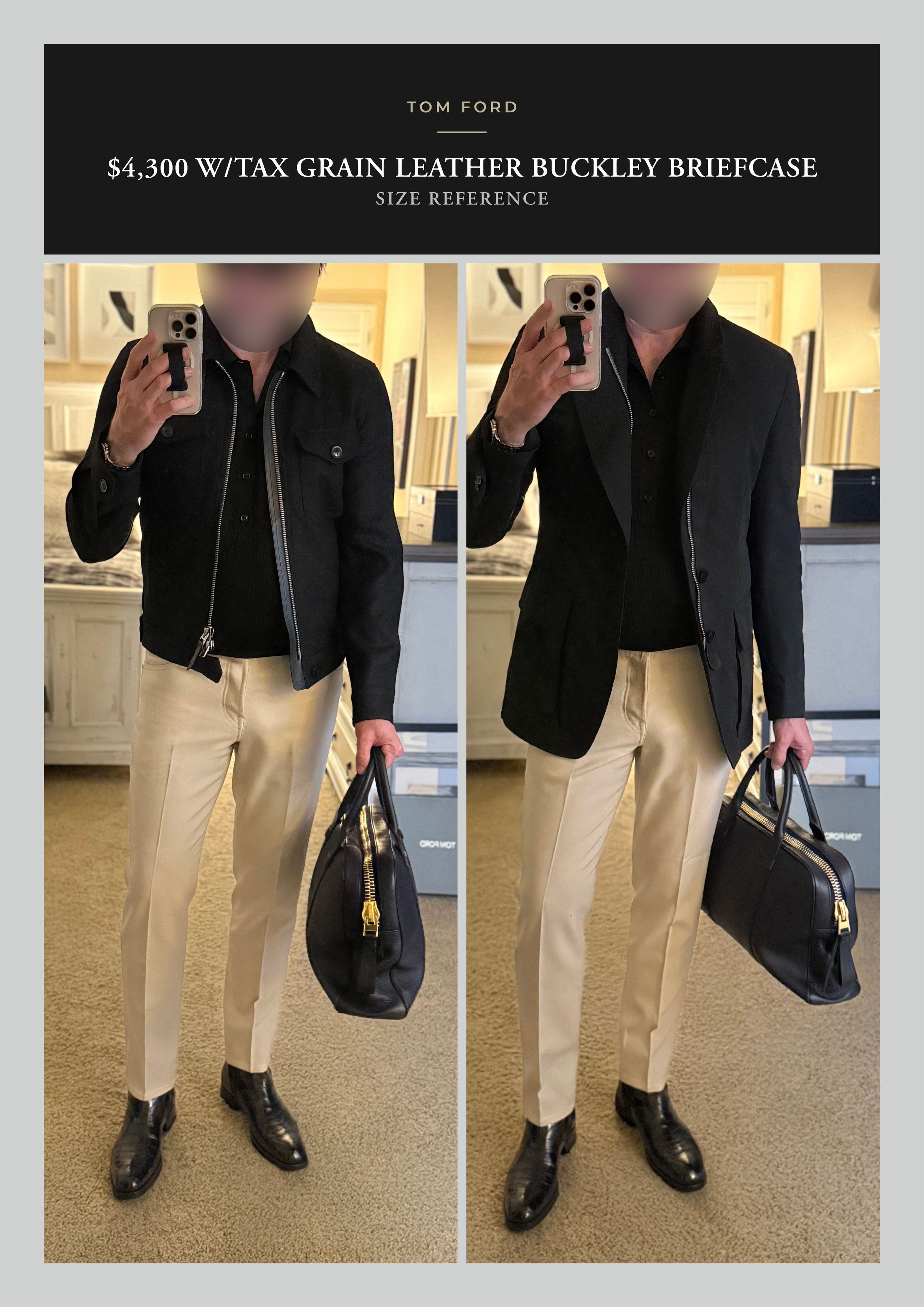 Coveted $4,350 w/tax Signature Buckley Leather Briefcase