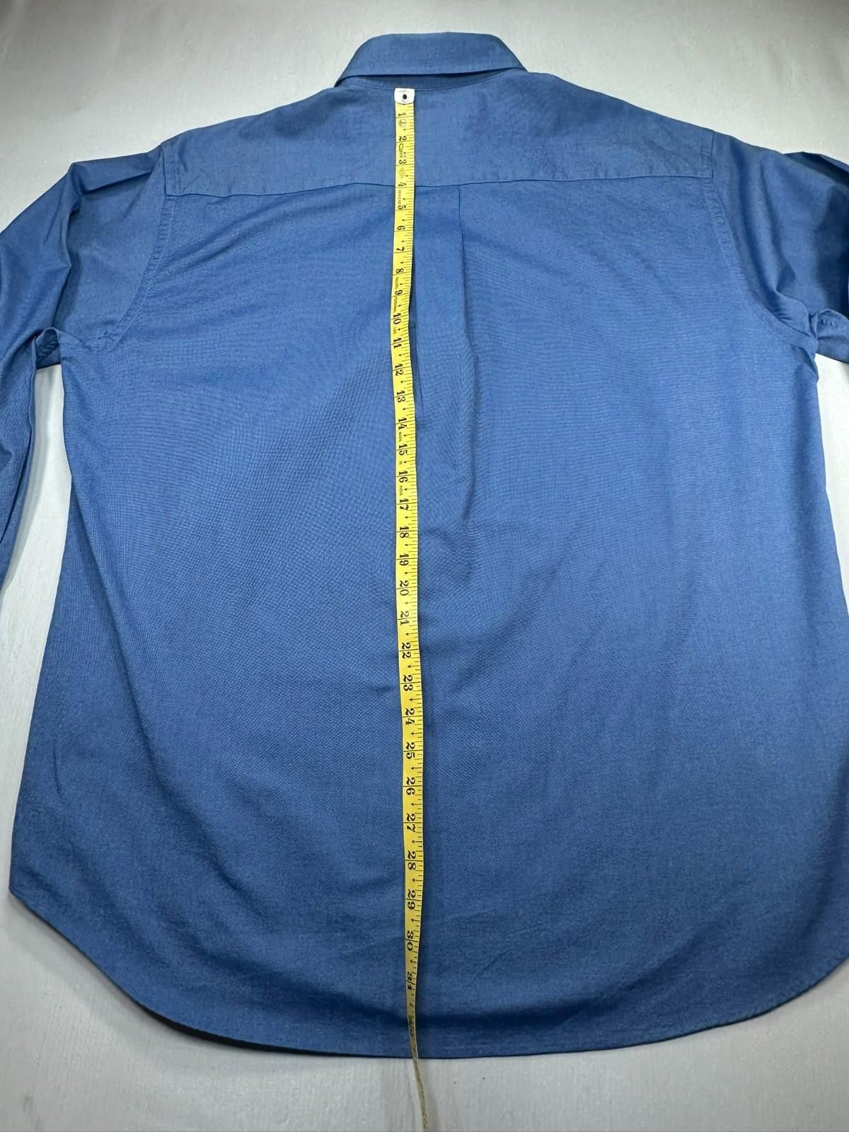 Nautica Nautica 100% Cotton Oxford Dress Shirt Blue Mens 17.5-34/35 Size 44R - 5 Thumbnail