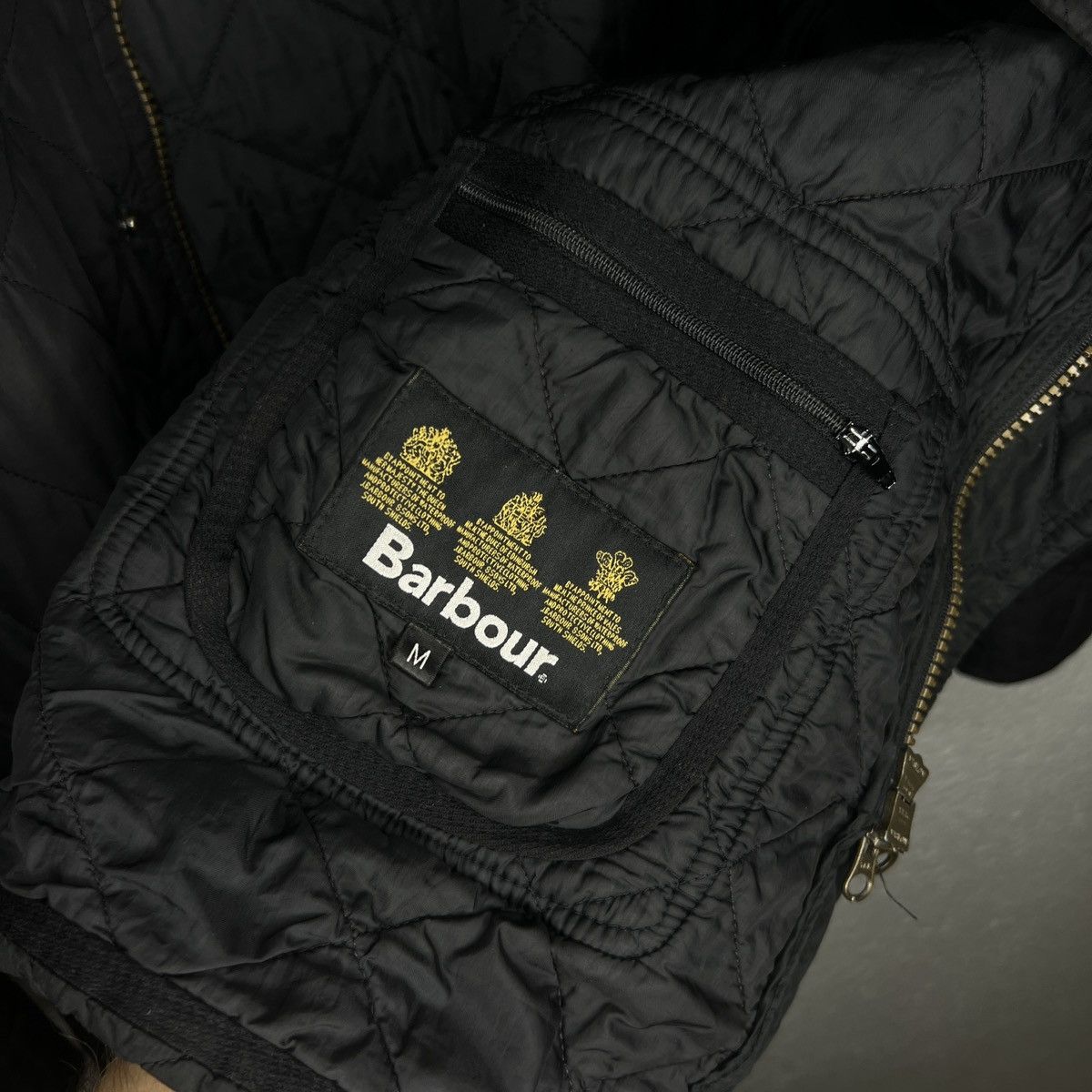 Barbour × Designer × Vintage Barbour Black Quilted Jacket Barnes Parka Coat Logo Size US M / EU 48-50 / 2 - 5 Thumbnail