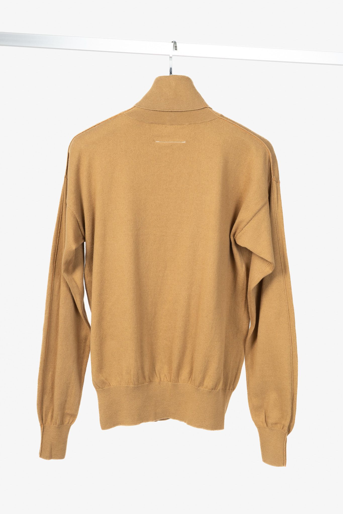 MM6 MM6 Maison Margiela Tan Cotton Piped Turtleneck Size M / US 6-8 / IT 42-44 - 2 Thumbnail