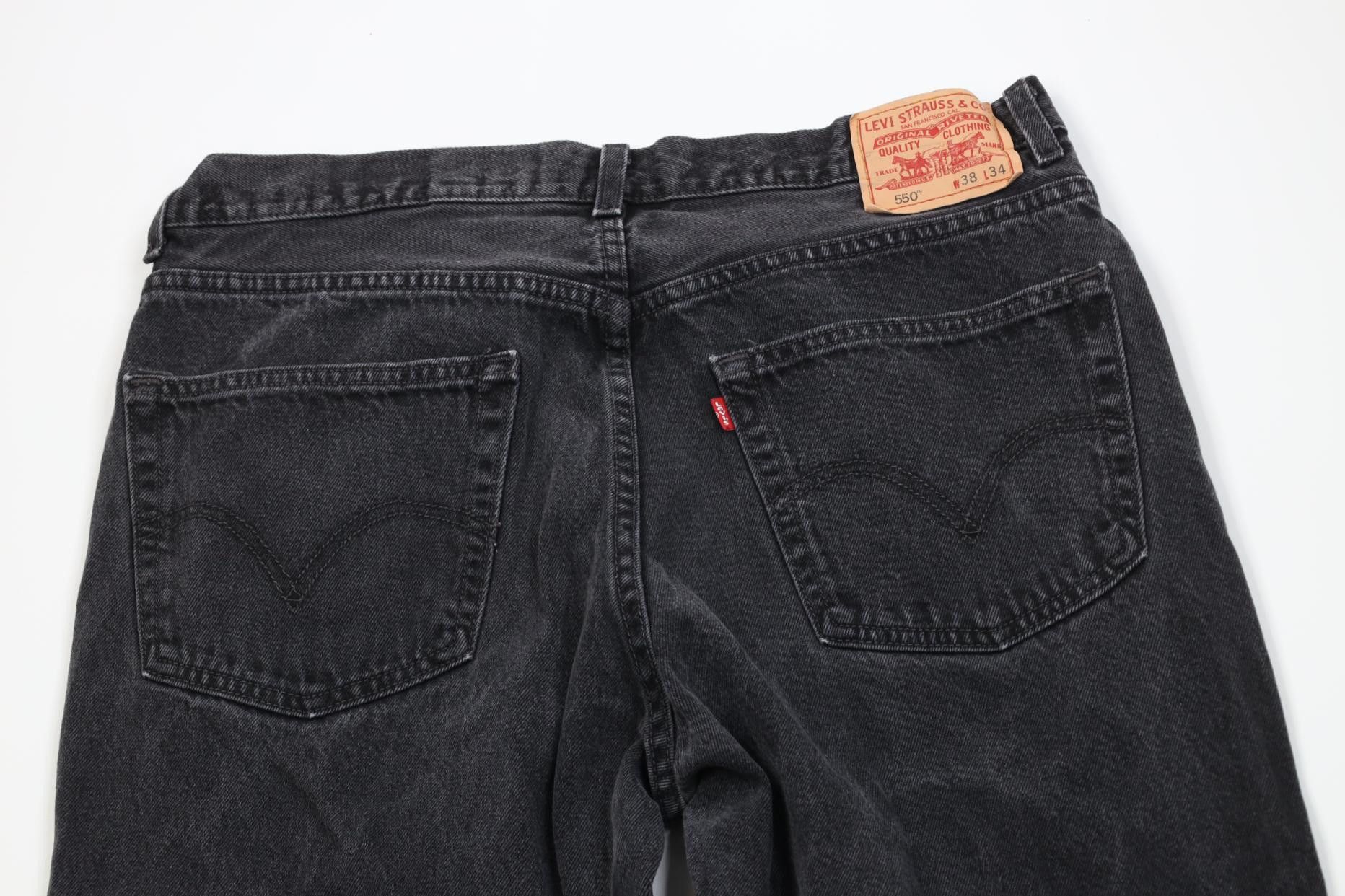 Levi's Vintage Y2K 2004 Levis 550 Fit Denim Jeans Black Cotton Size US 38 / EU 54 - 11 Thumbnail