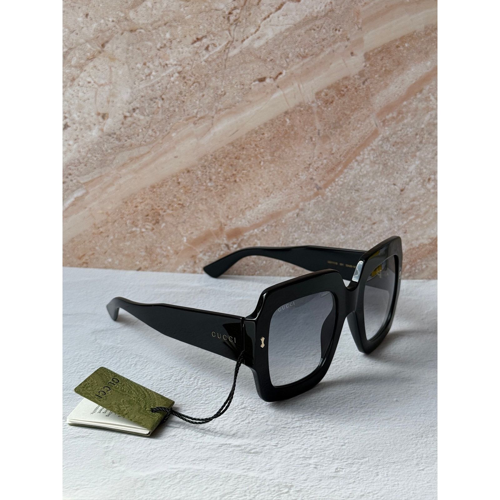 Gucci NEW Gucci GG1111S Black Square Oversized Sunglasses Size ONE SIZE - 4 Thumbnail