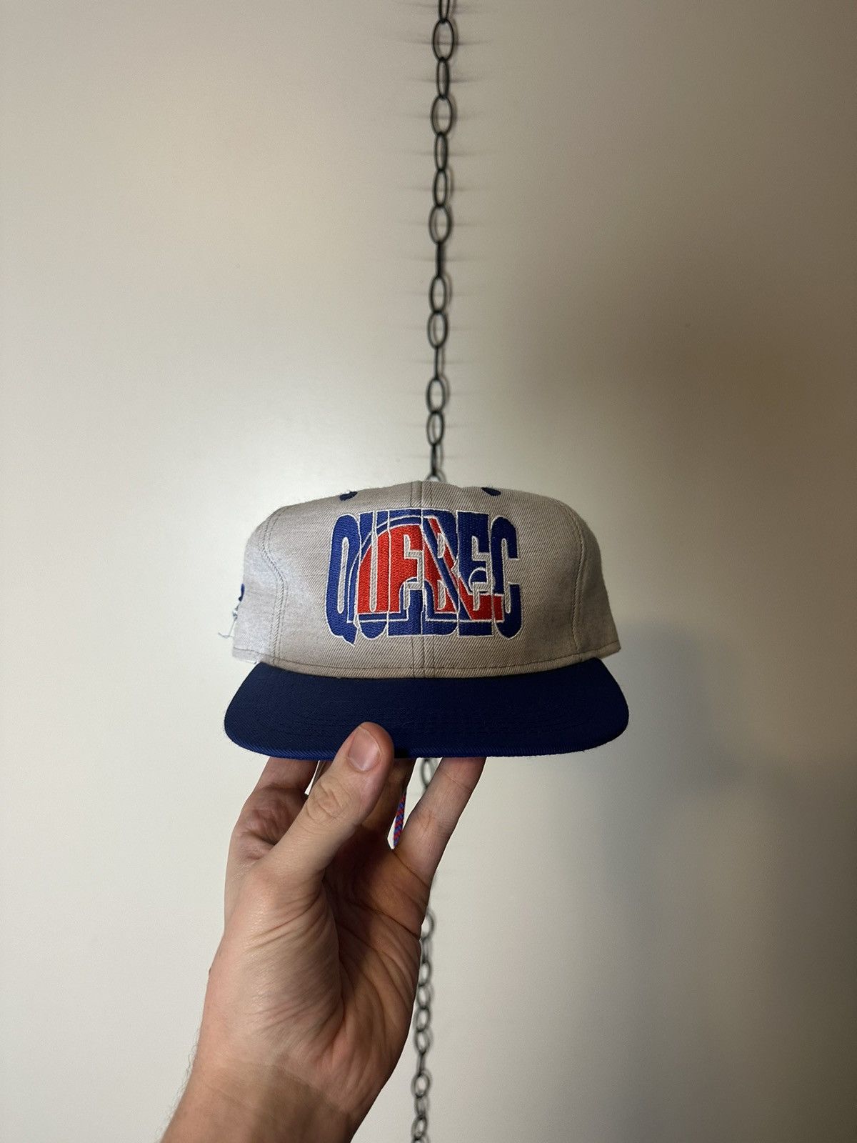 Vintage Vintage NHL Quebec Nordiques Spellout Synch Baseball Hat Size ONE SIZE - 1 Thumbnail