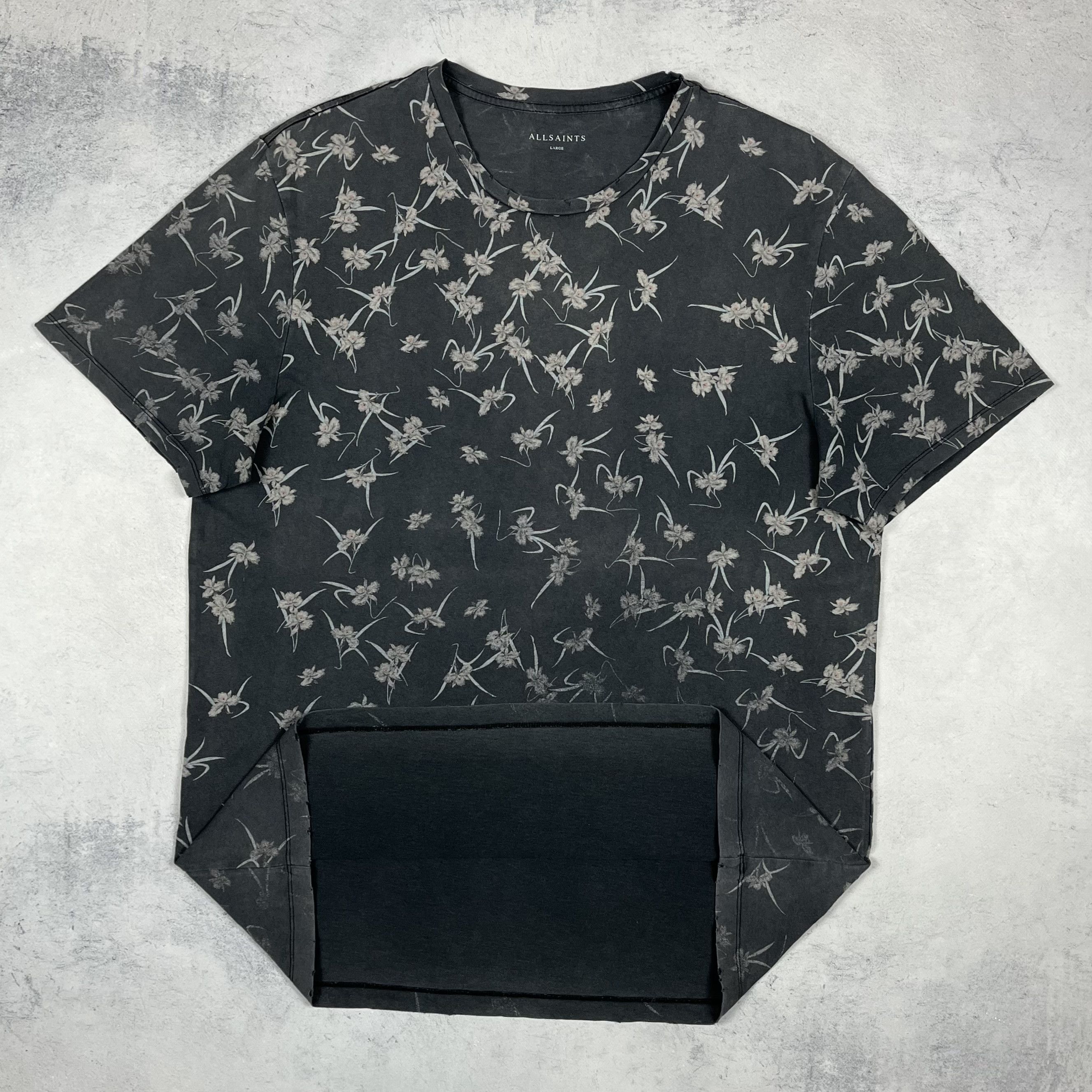 Allsaints Designer AllSaints AARU SLOUCH Graphite Grey T Shirt Size US L / EU 52-54 / 3 - 6 Thumbnail