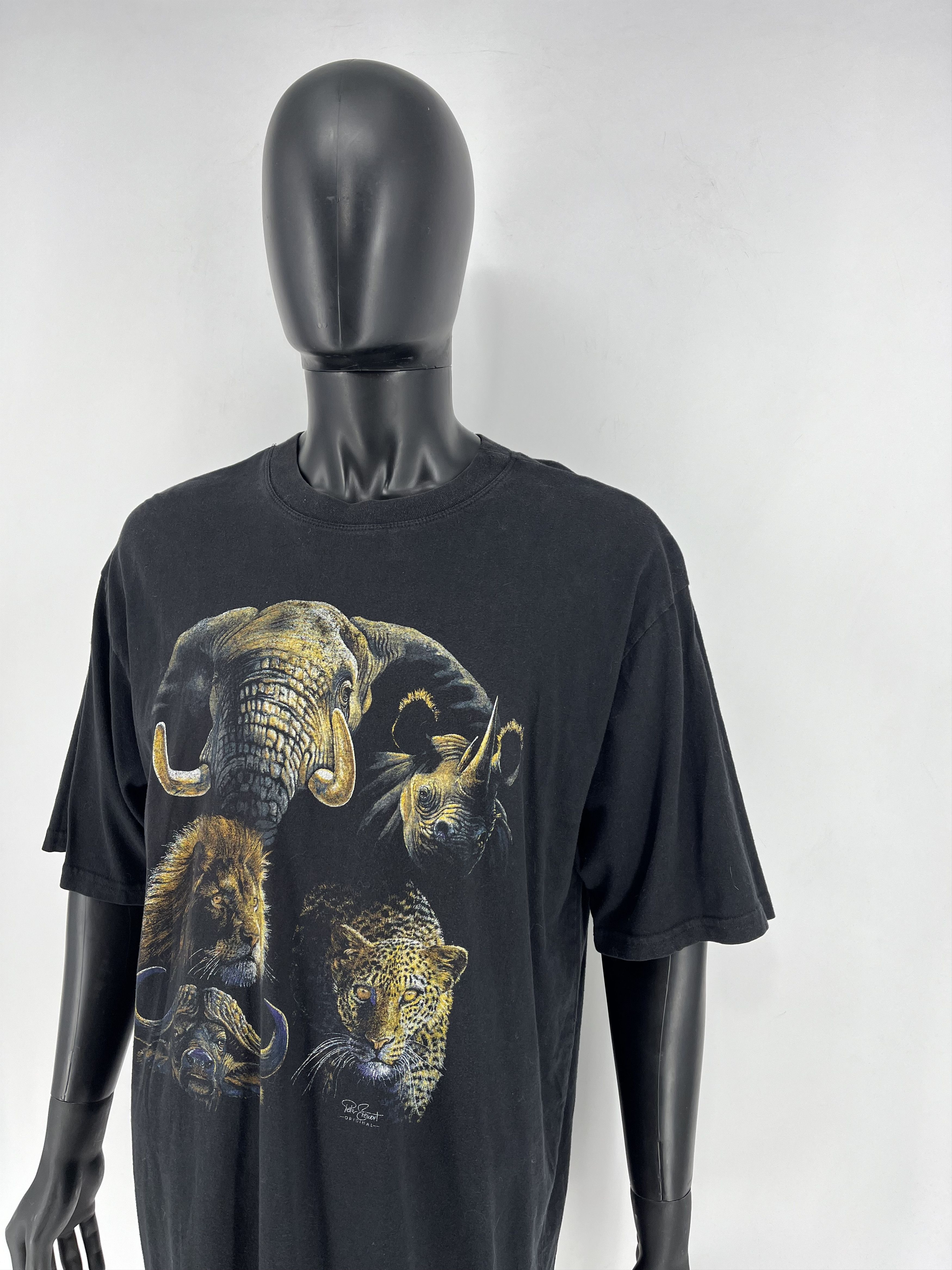 Vintage 90's African Wildlife Animals Everything Ethnic Peter Stewar Size US XL / EU 56 / 4 - 4 Thumbnail