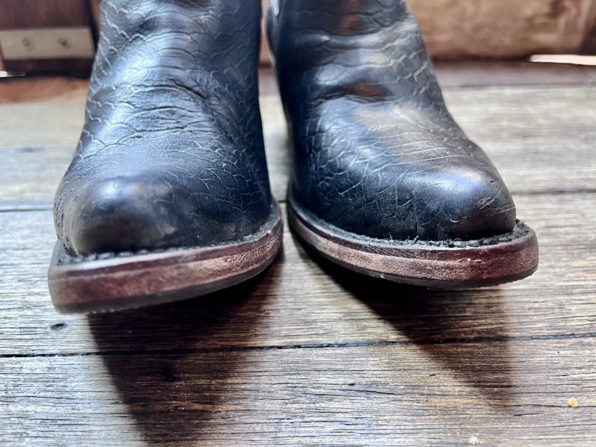 FREEBIRD Freebird by Steven Croc Embossed Western Chelsea Boots Black Size US 8.5 / IT 38.5 - 2 Thumbnail