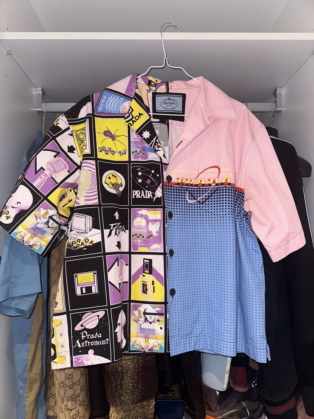 Prada Prada by Raf Simons SS20 Double Match Boxy Bowling Prada Prada by Raf Simons SS20 Double Match Boxy Bowling